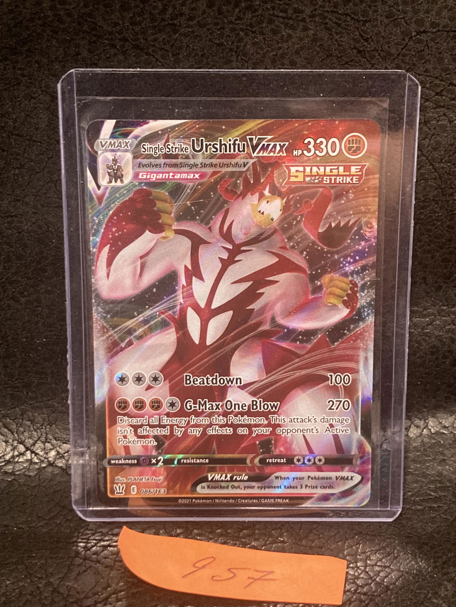 Single Strike Urshifu Vmax 86/163 Ultra Rare Pokemon Tcg Card (1 of 2)