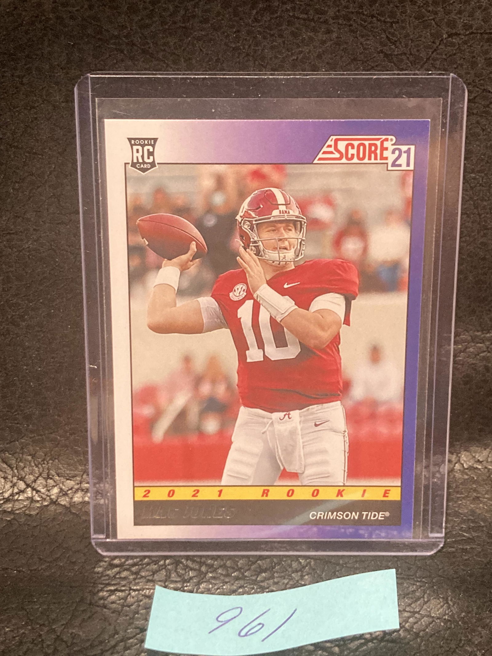 Mac Jones 2021 Panini Score Throwback Rc #TB9 New England Patriots Rookie (1 of 2)