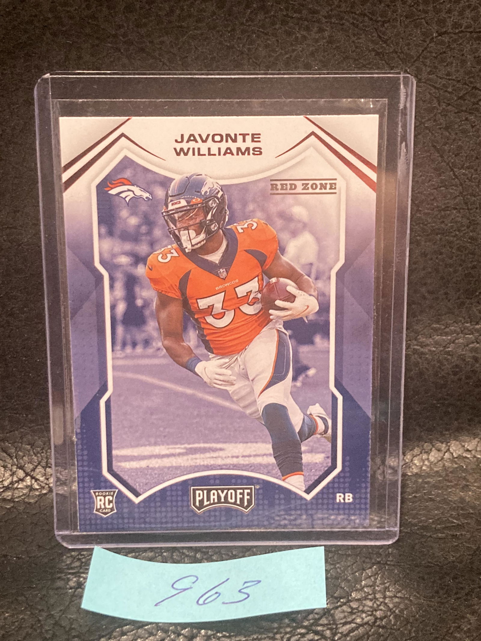 Javonte Williams 215 Red Zone Rookie 2021 Panini Playoff Football Card (1 of 2)