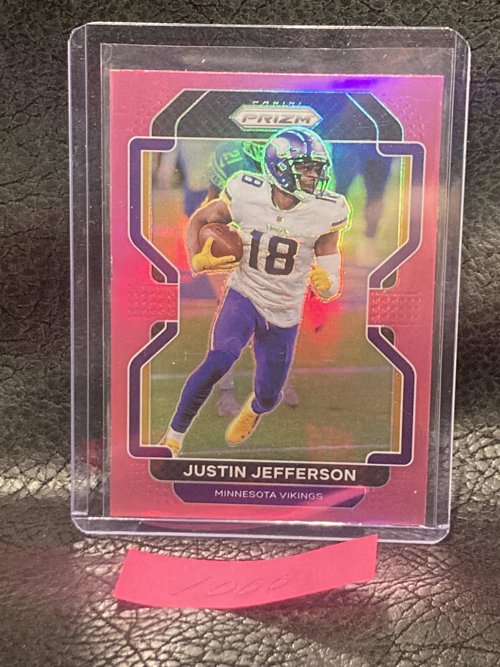 Justin Jefferson 2021 Prizm Football Pink Prizm No 125 Vikings: Justin Jefferson 2021 Prizm Football Pink Prizm No 125 Vikings