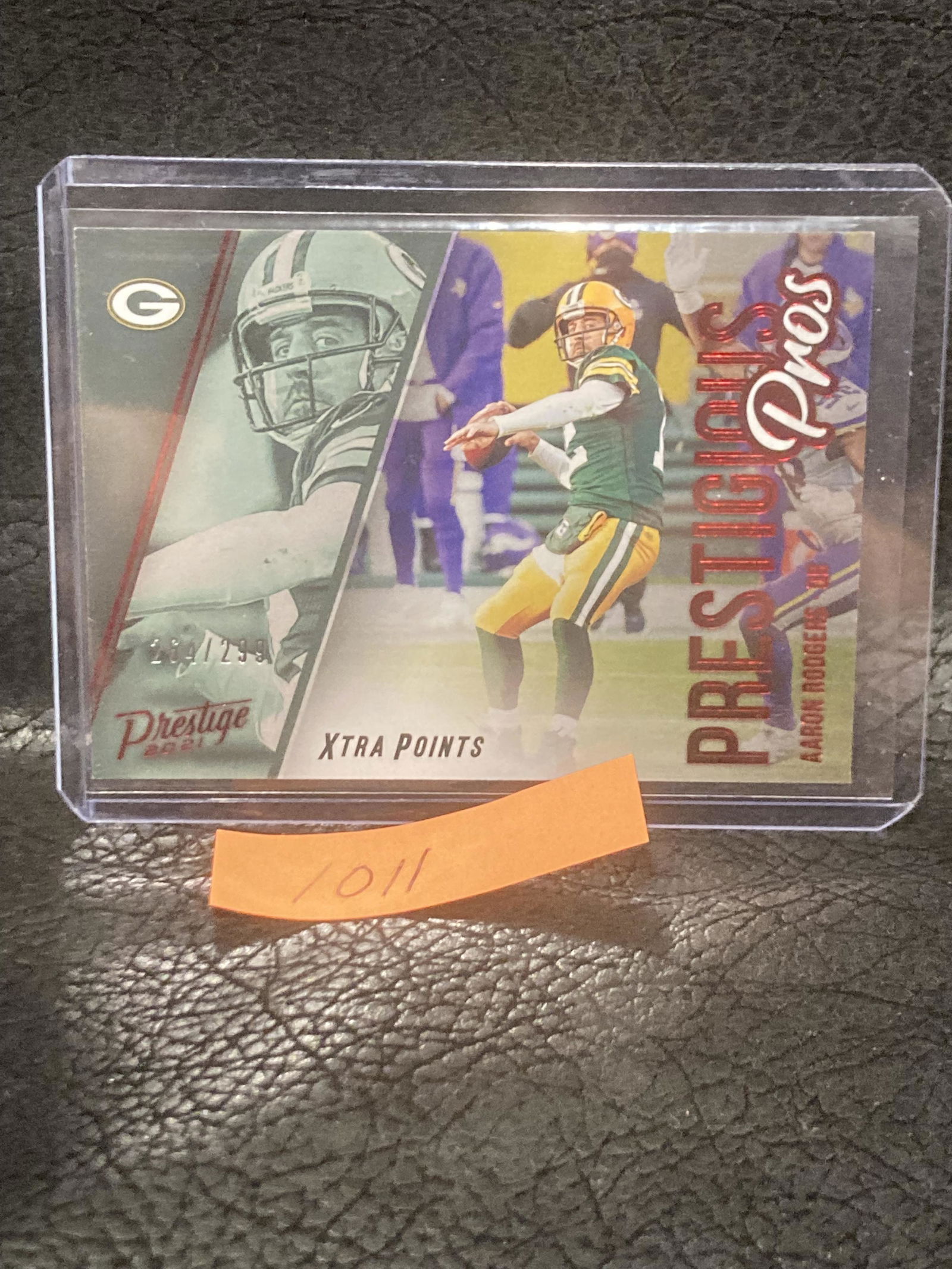 Aaron Rodgers 2021 Panini Prestige Prestigious Pros Xtra Points Red /299 #PP-AR (1 of 2)