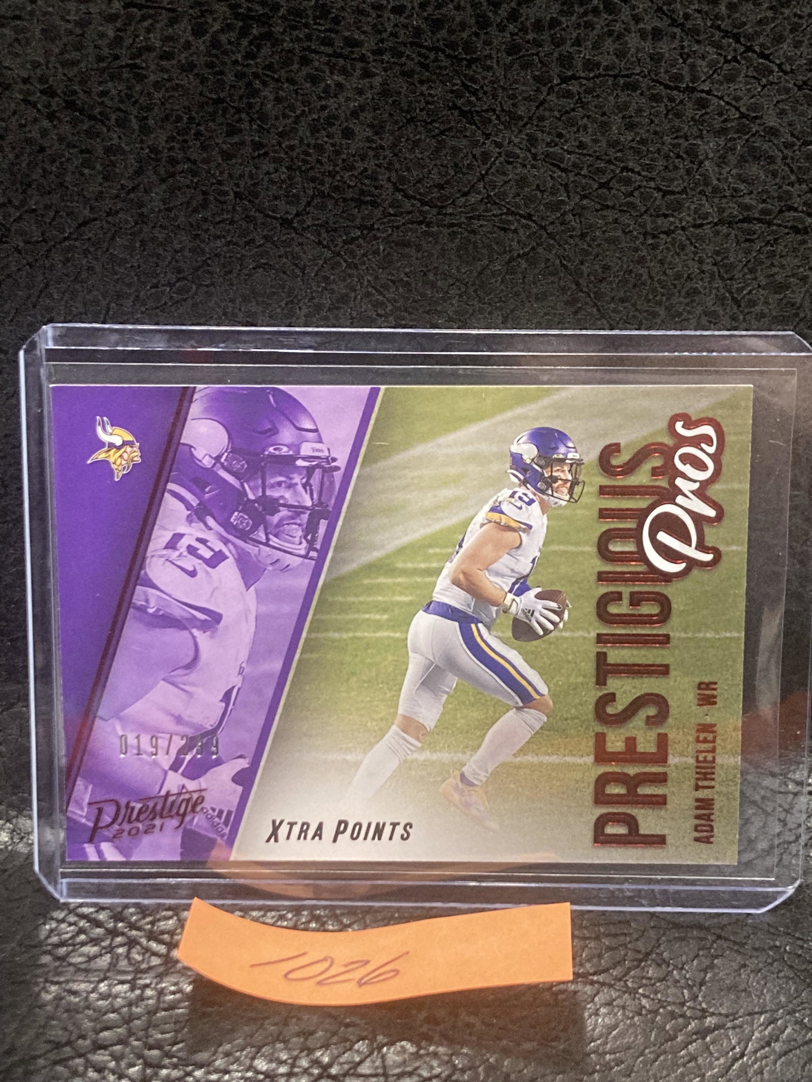 Adam Thielen 2021 Panini Prestige Prestgious Pros Insert Red /299 Vikings: Adam Thielen 2021 Panini Prestige Prestgious Pros Insert Red /299 Vikings