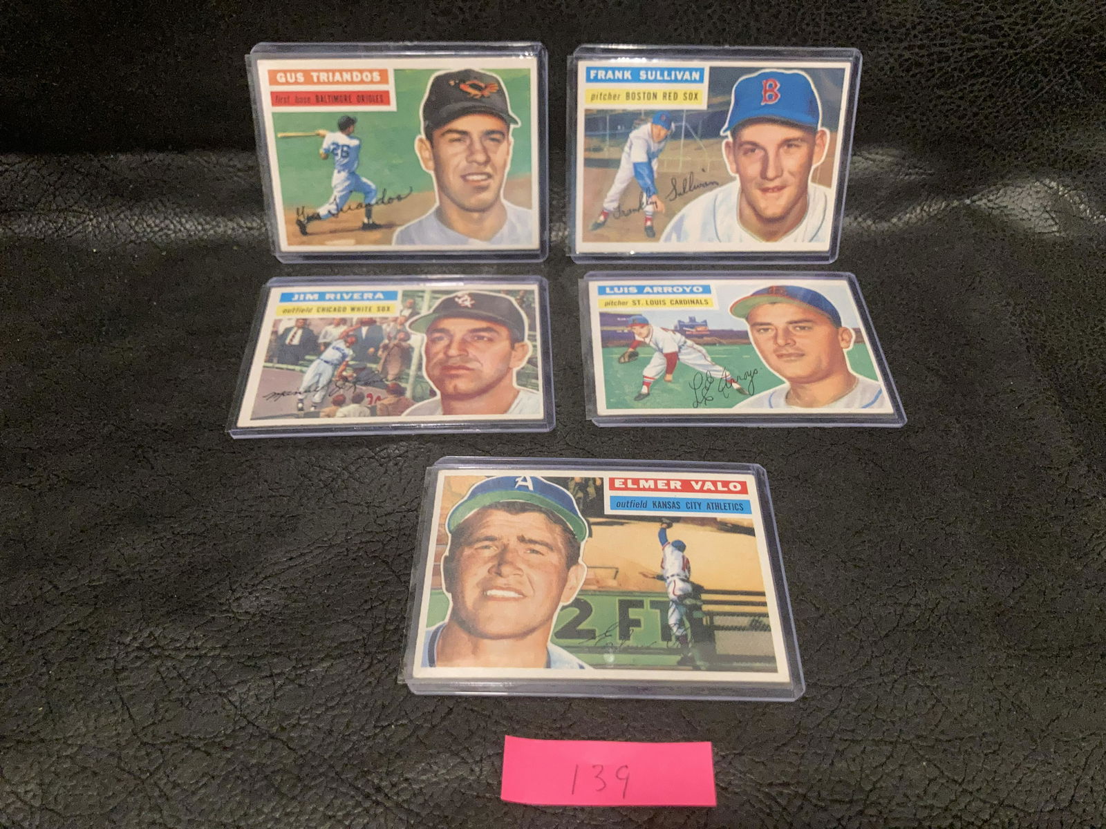 Lot of 5 1956 Topps Baseball cards (1 of 2)