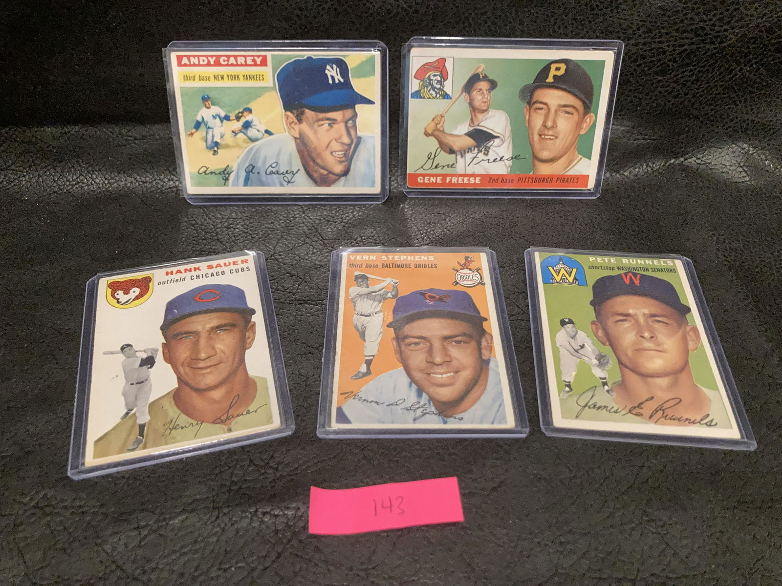 Lot of 5 1956 Topps Baseball cards (1 of 2)