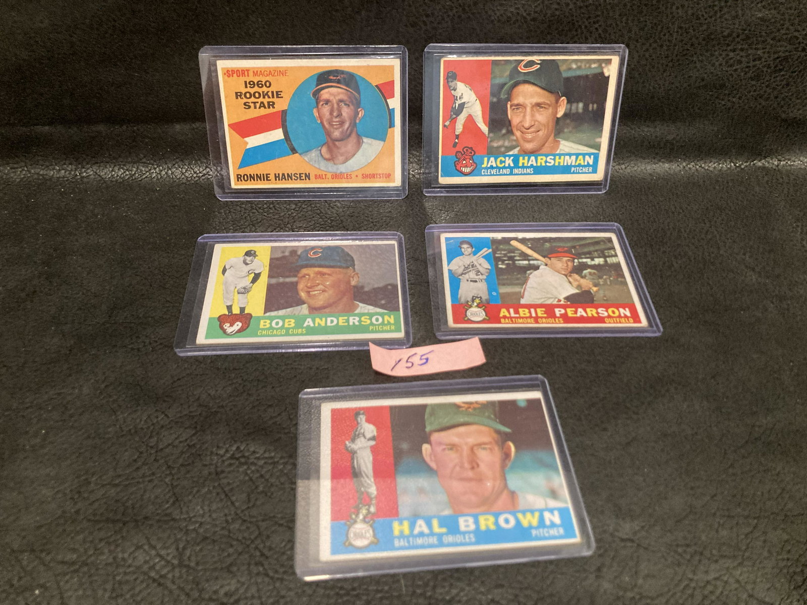 Lot of 5 1960 Topps Baseball cards (1 of 2)