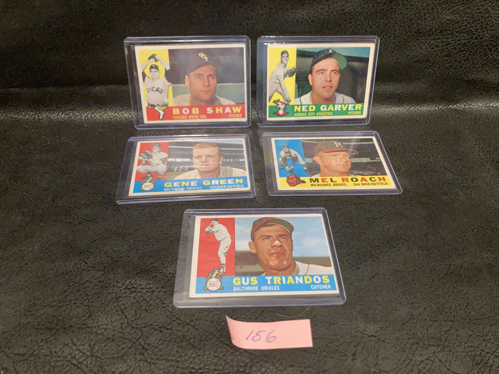 Lot of 5 1960 Topps Baseball cards (1 of 2)