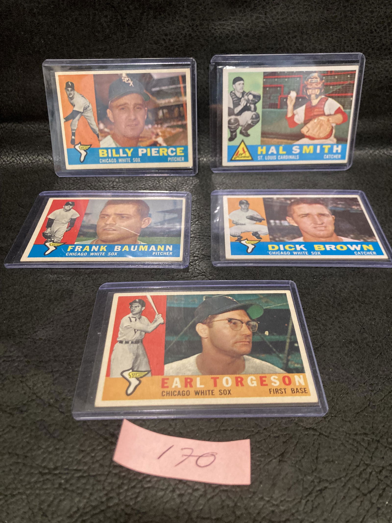 Lot of 5 1960 Topps Baseball cards (1 of 2)