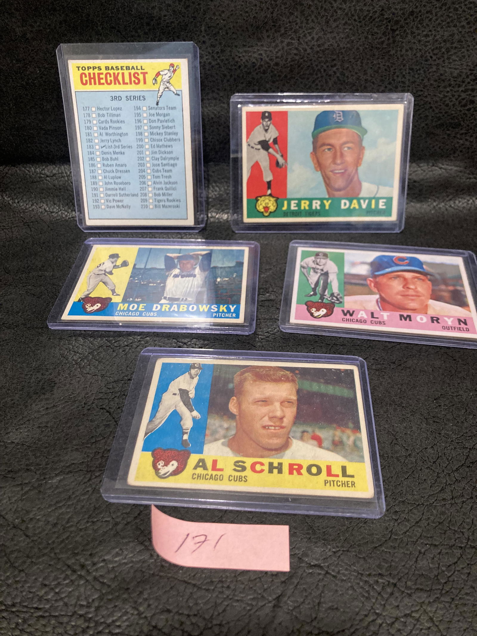 Lot of 5 1960 Topps Baseball cards (1 of 2)