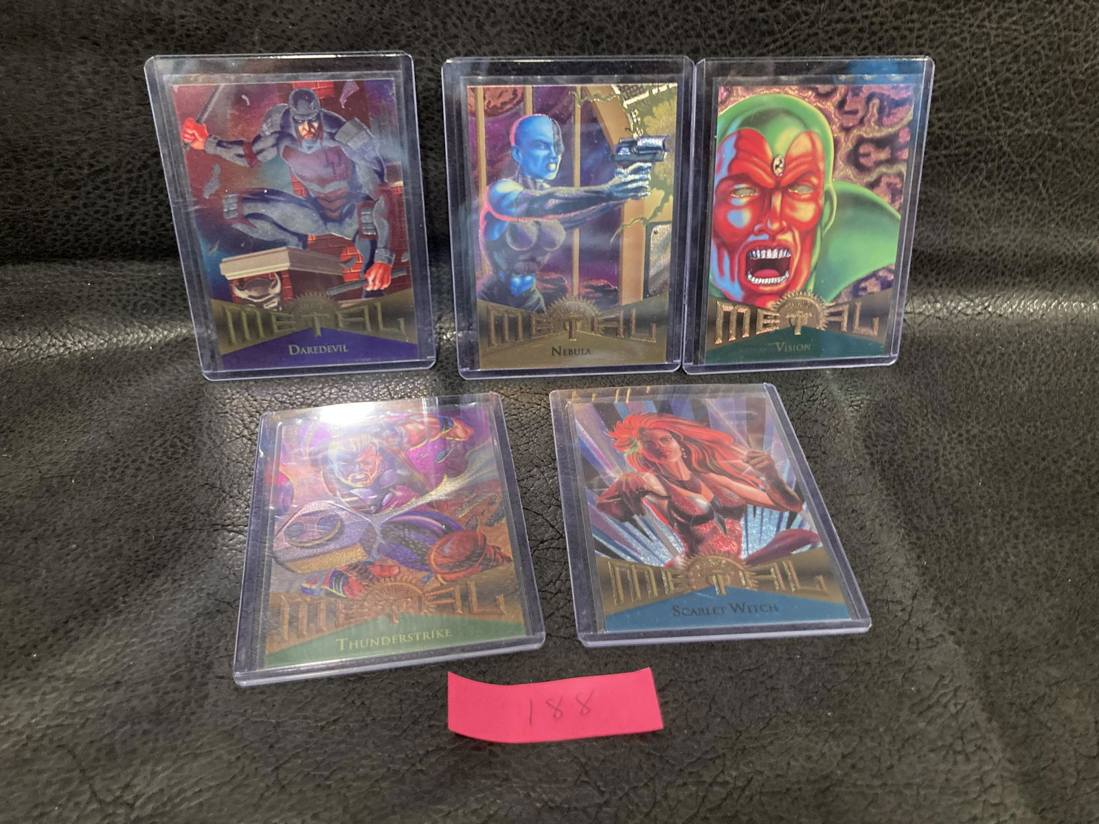 Lot Of 5 Fleer Metal Marvel Universe Cards (1 of 2)