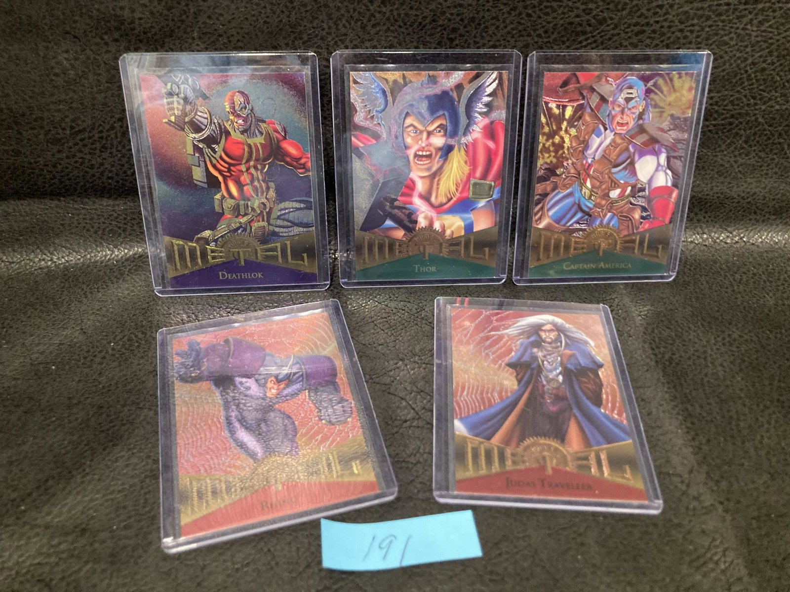 Lot Of 5 Fleer Metal Marvel Universe Cards (1 of 2)