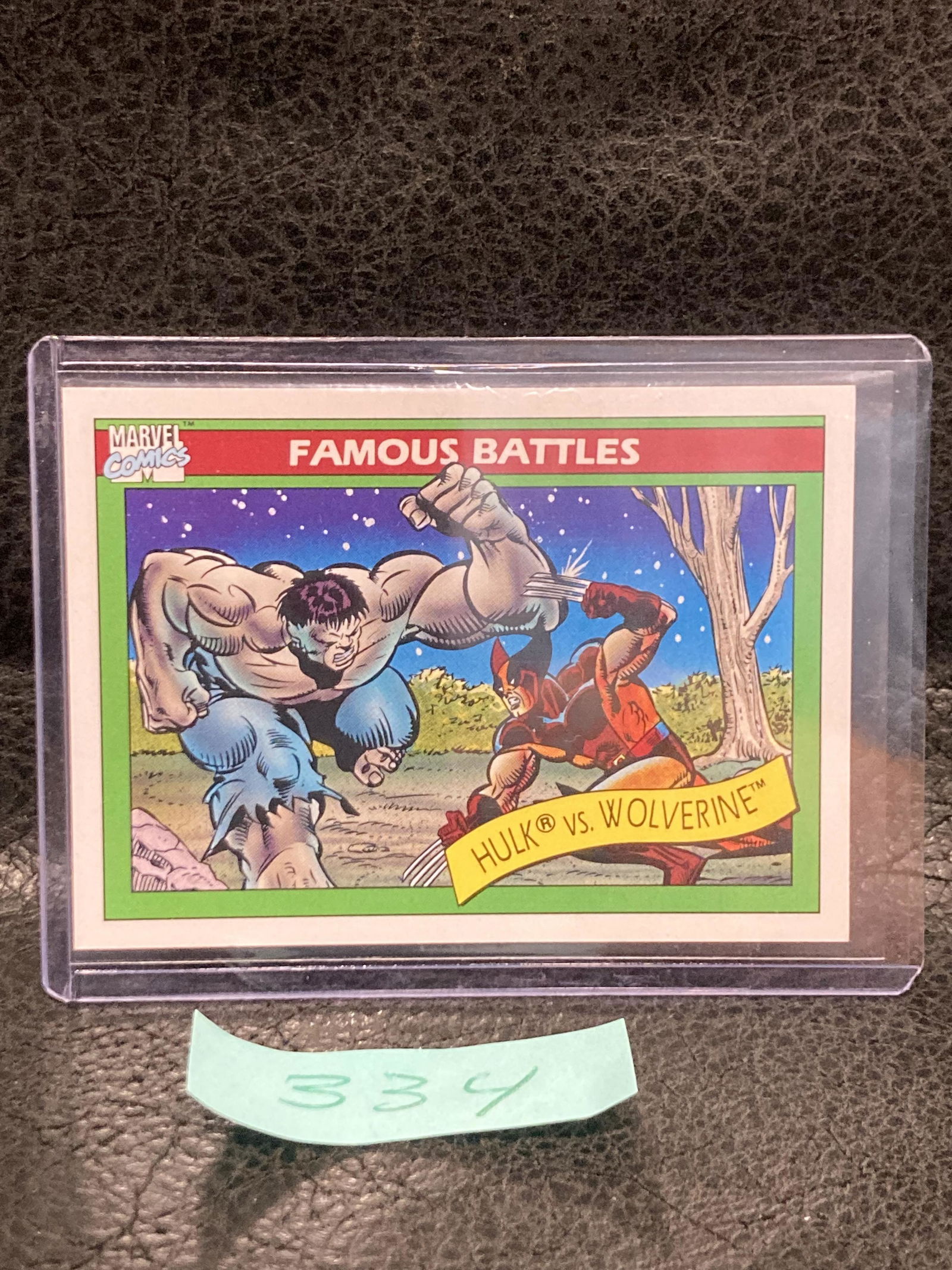 113 Hulk vs. Wolverine #113 1990 Impel Marvel Universe Trading Card (1 of 2)