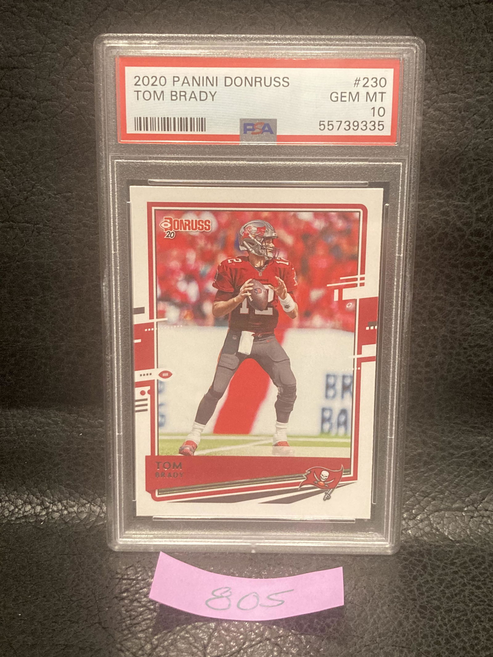 Tom Brady 2020 Panini Donruss Red Jersey #230 Psa 10 Gem Mint Bucs (1 of 2)