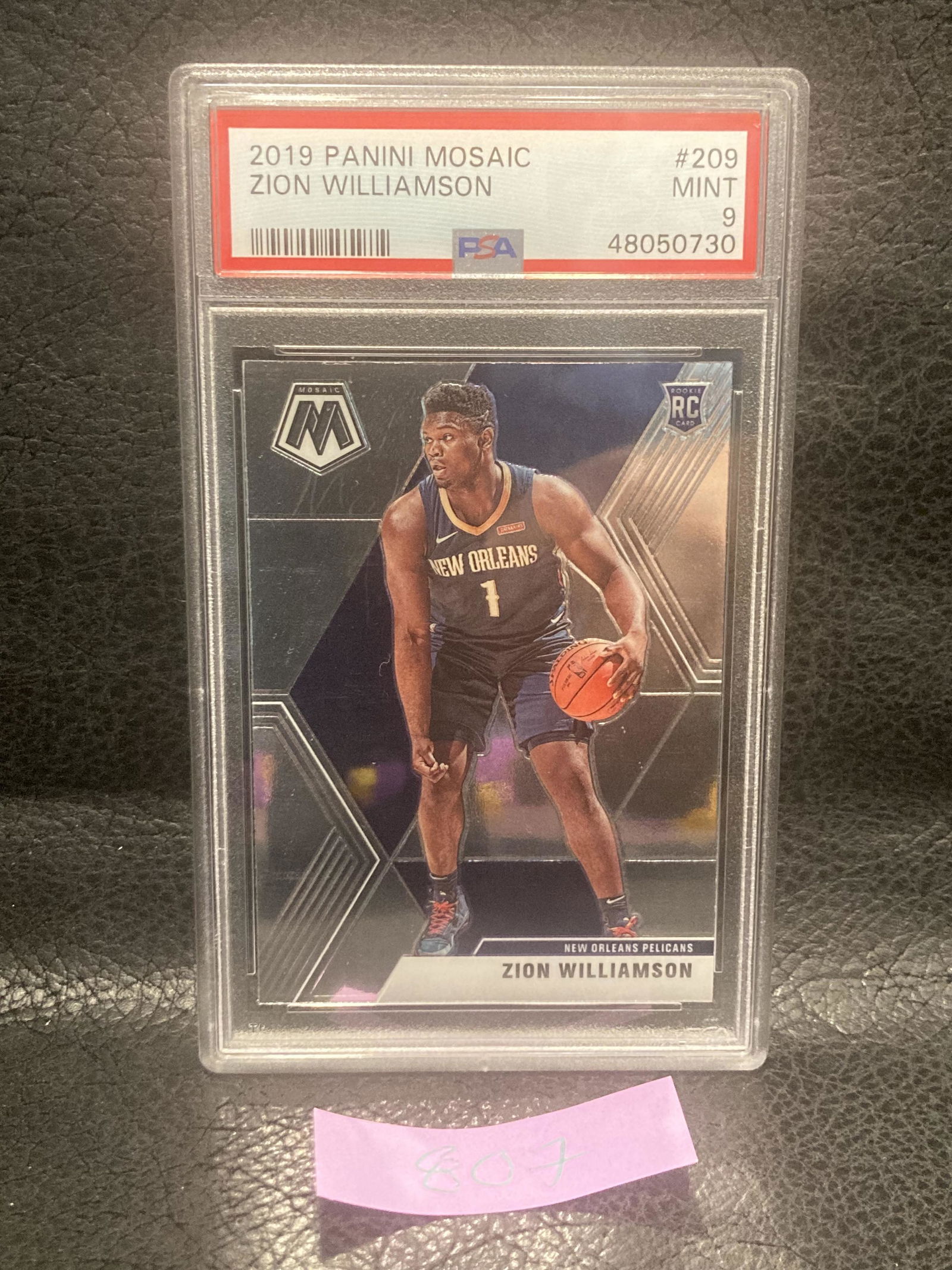 Zion Williamson 2019-20 Panini Mosaic #209 Pelicans Rc Rookie Psa 9 Mint (1 of 2)