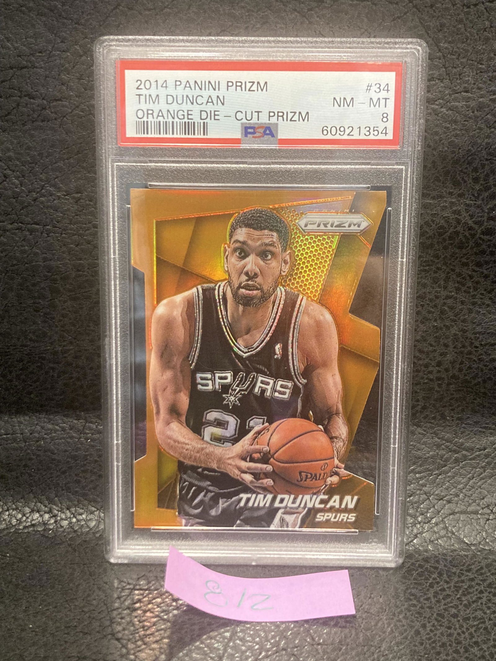 Tim Duncan 2014-15 Prizm Orange Die Cut /139 Psa 8 Spurs (1 of 2)