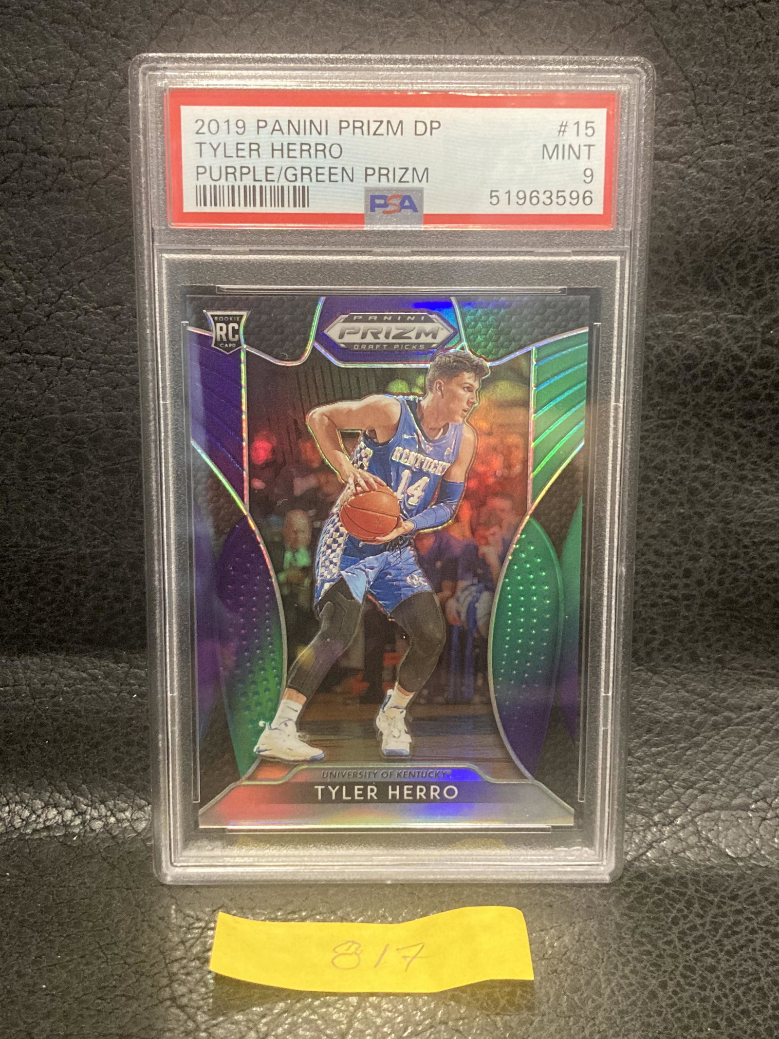 Tyler Herro 2019-20 Panini Prizm Draft Picks Purple And Green /199 #15 Rookie Rc Psa 9: Tyler Herro 2019-20 Panini Prizm Draft Picks Purple And Green /199 #15 Rookie Rc Psa 9