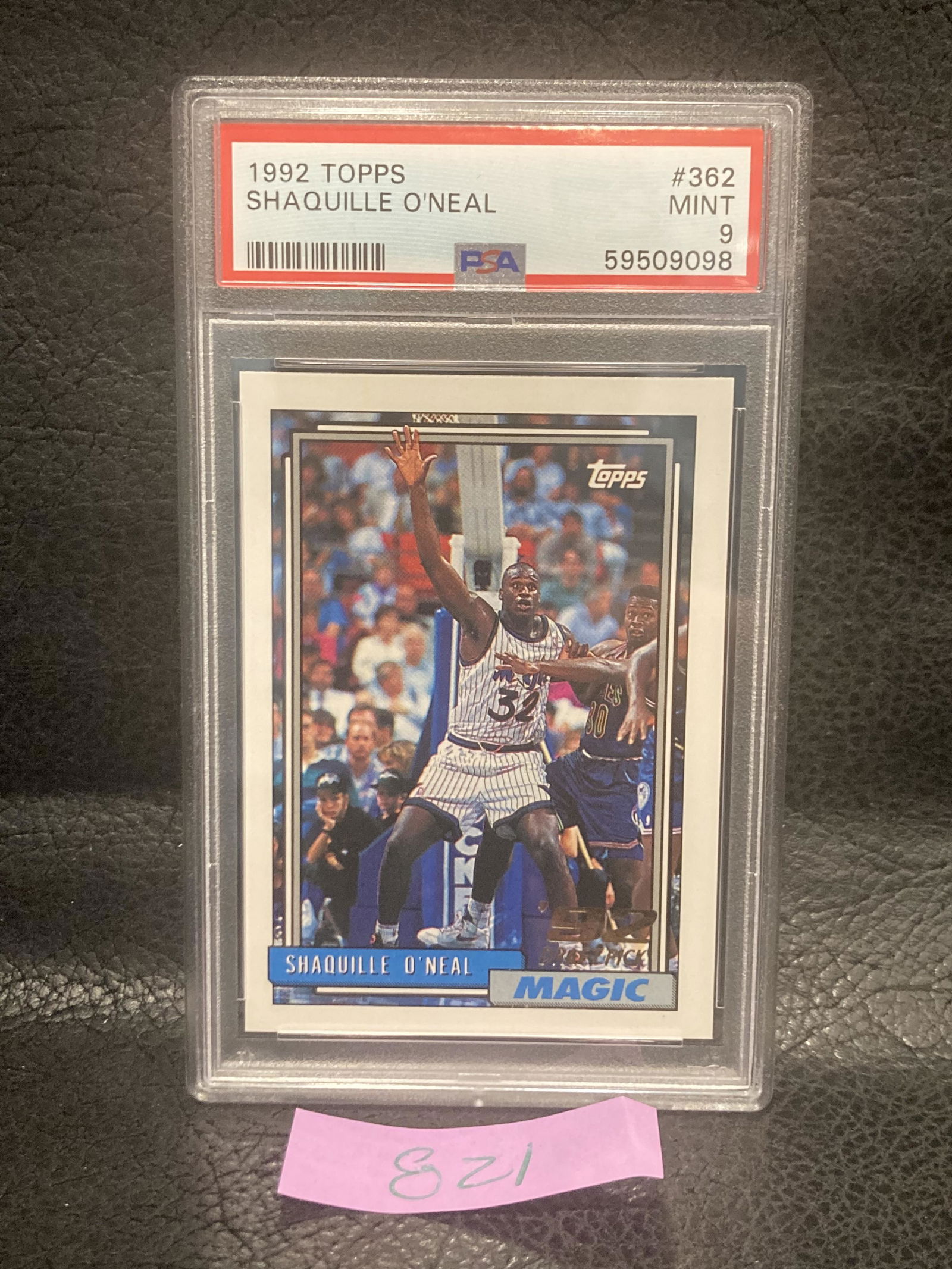 Shaquille Oneal 1992-93 Topps #362 Magic Rc Rookie Hof Psa 9 Mint (1 of 2)
