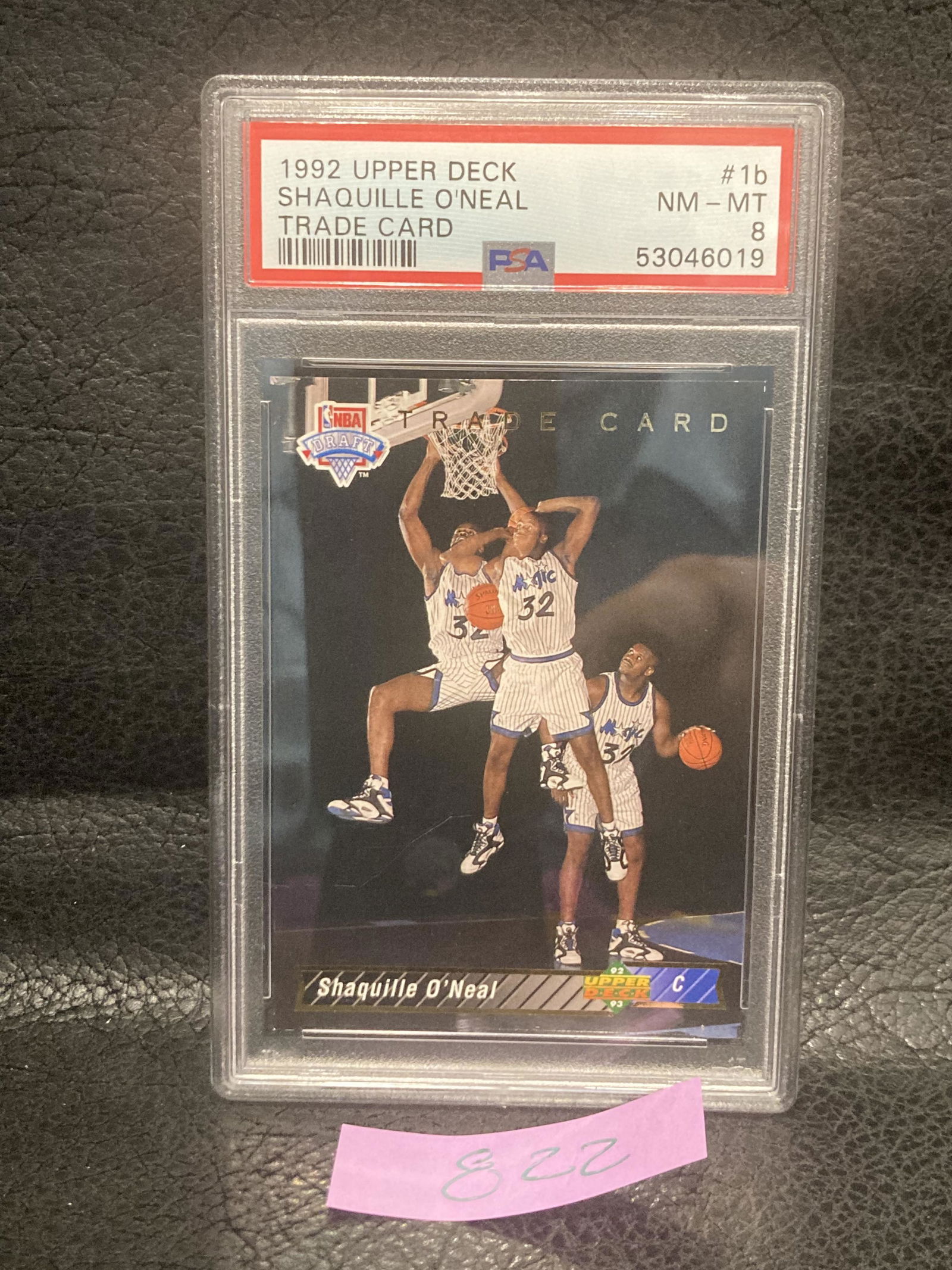 Shaquille Oneal 1992-93 Upper Deck Trade Card Rc Psa 8 Mint (1 of 2)
