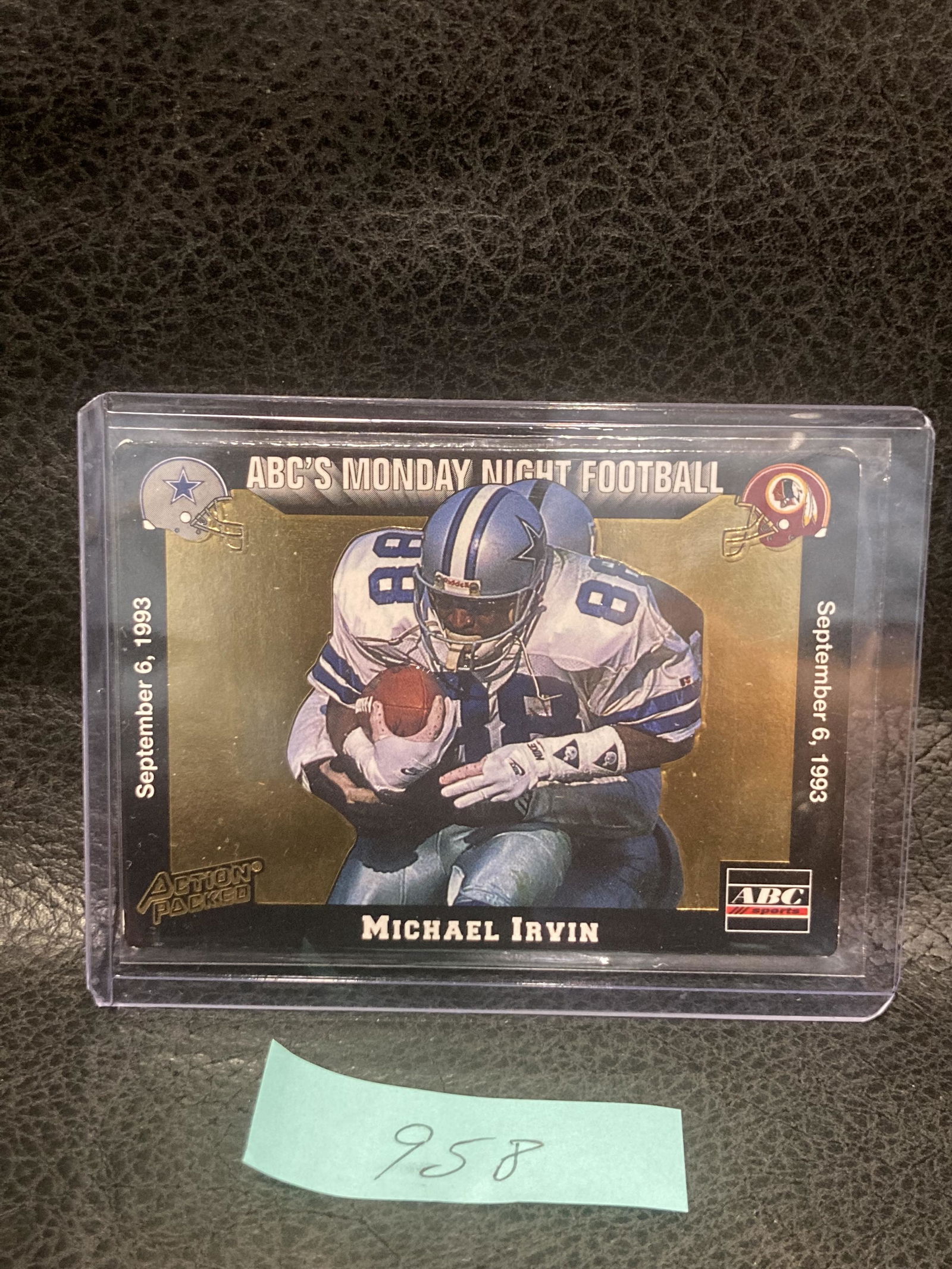 Action Packed 1993 Michael Irvin Abc's Monday Night Football Card # 1 Cowboys (1 of 2)