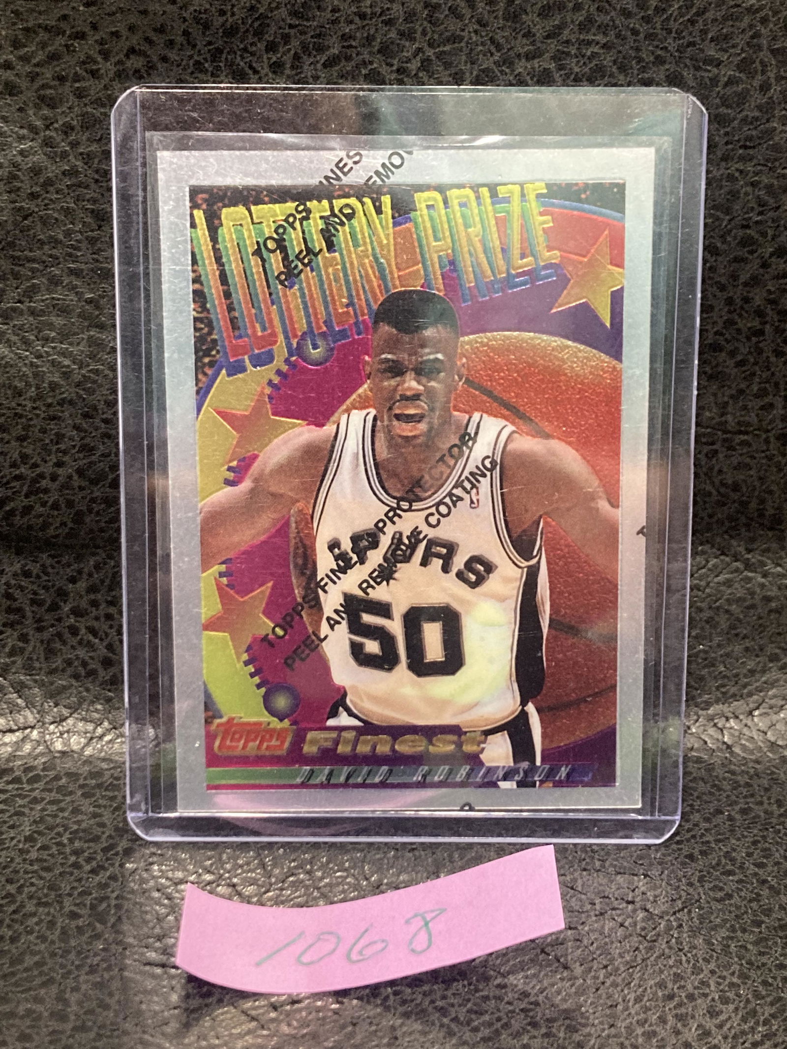David Robinson 1995 Topps Finest #LP3 Lottery Prize W/Coating Spurs: David Robinson 1995 Topps Finest #LP3 Lottery Prize W/Coating Spurs