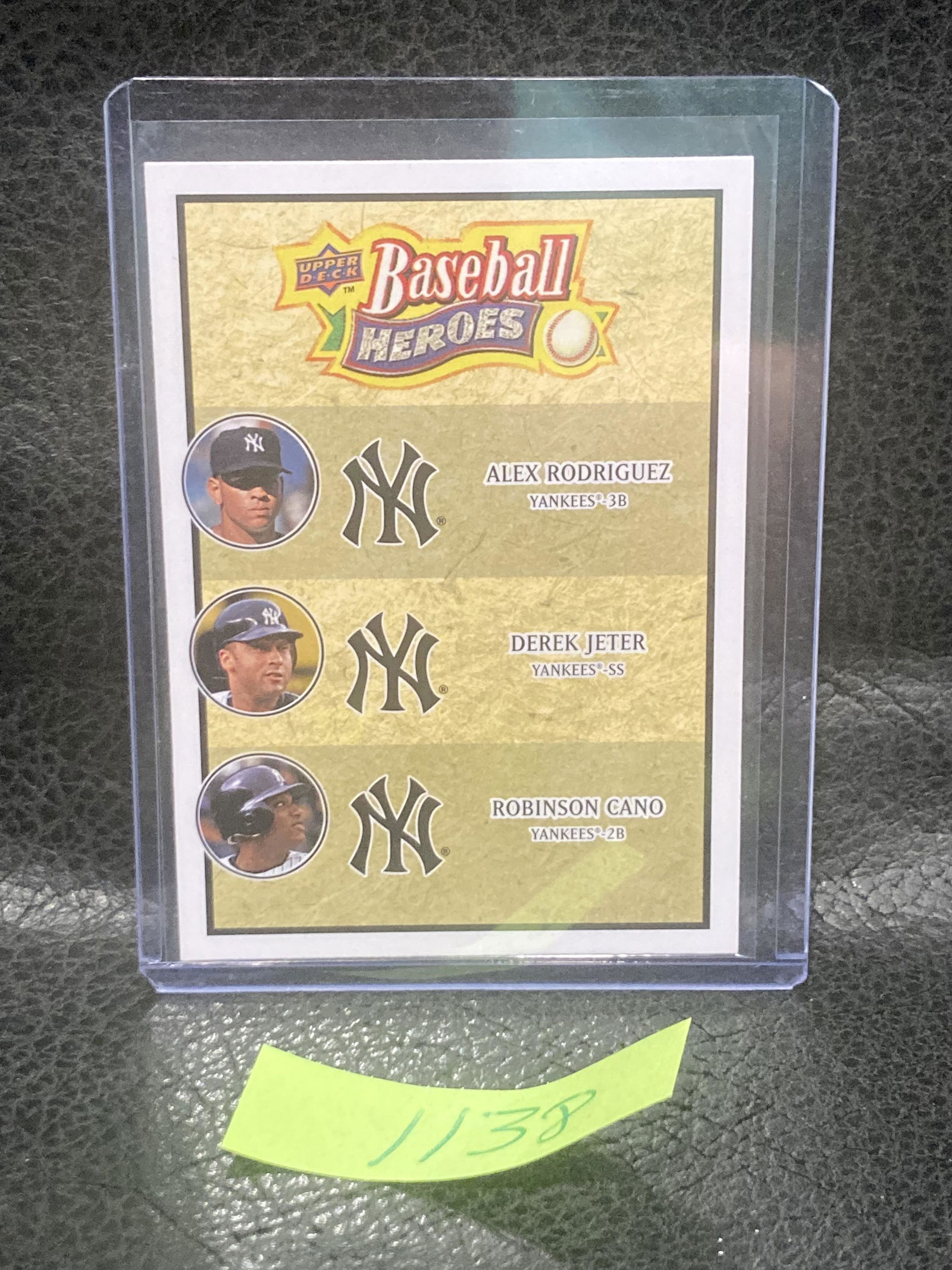Alex Rodriguez Derek Jeter Robinson Cano  2008 Upper Deck Heroes #188 Yankees (1 of 2)