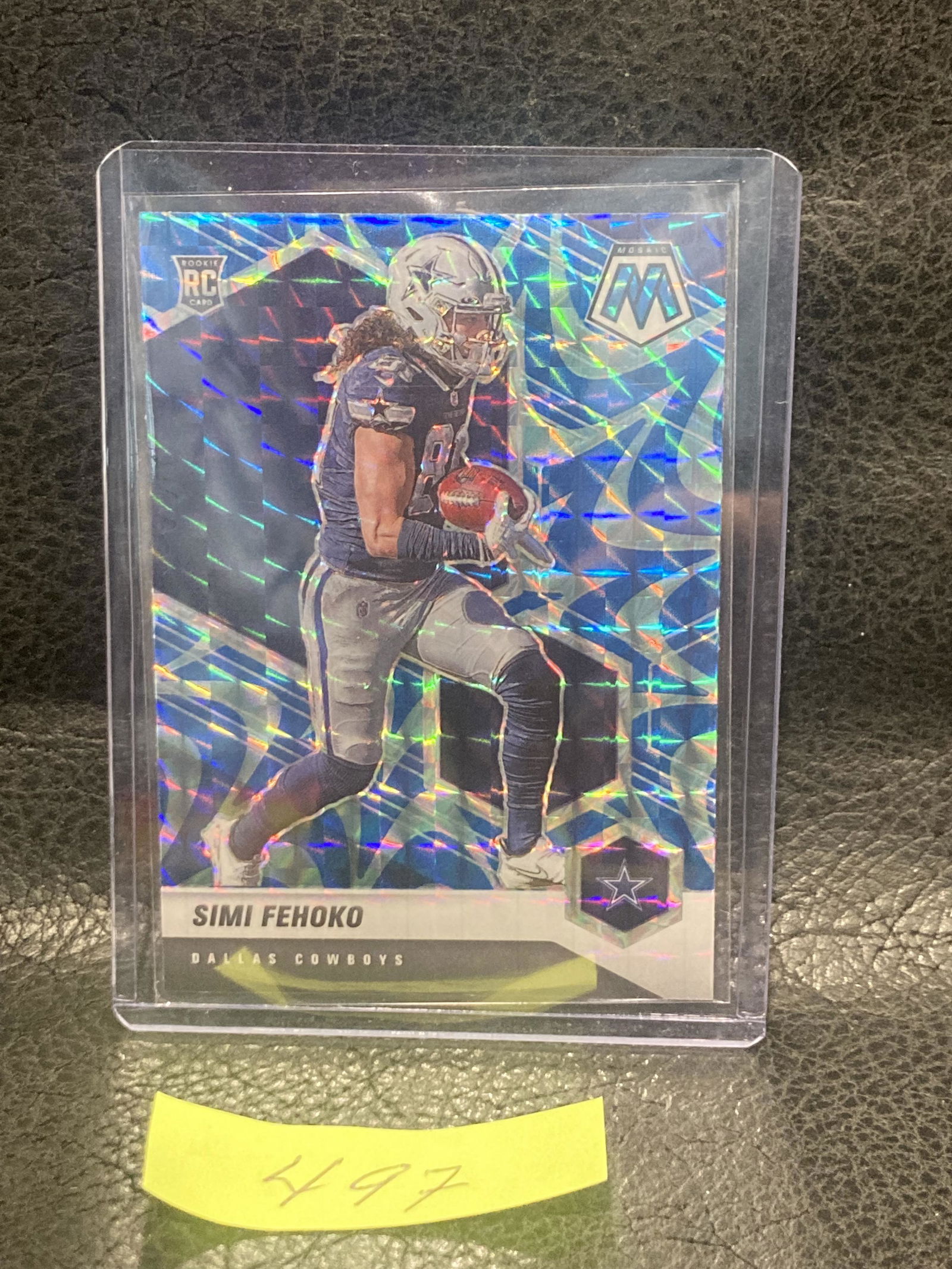 Simi Fehoko 2021 Mosaic Blue Reactive Rc #341 Dallas Cowboys (1 of 2)