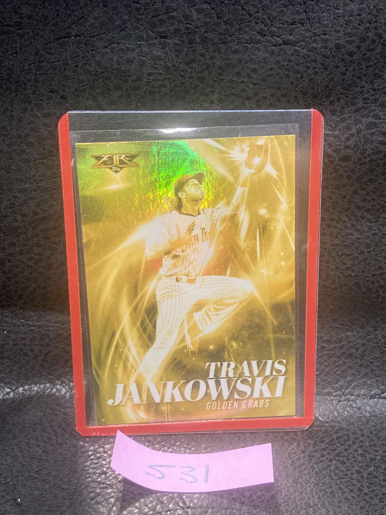 Travis Jankowski 2017 Topps Fire Golden Grabs Gold Minted #GG12 (1 of 2)