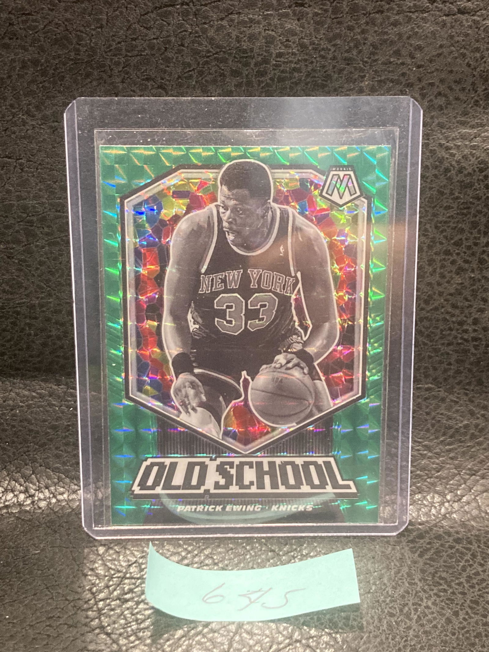 Patrick Ewing 2019-20 Mosaic Old School Green Prizm Knicks (1 of 2)