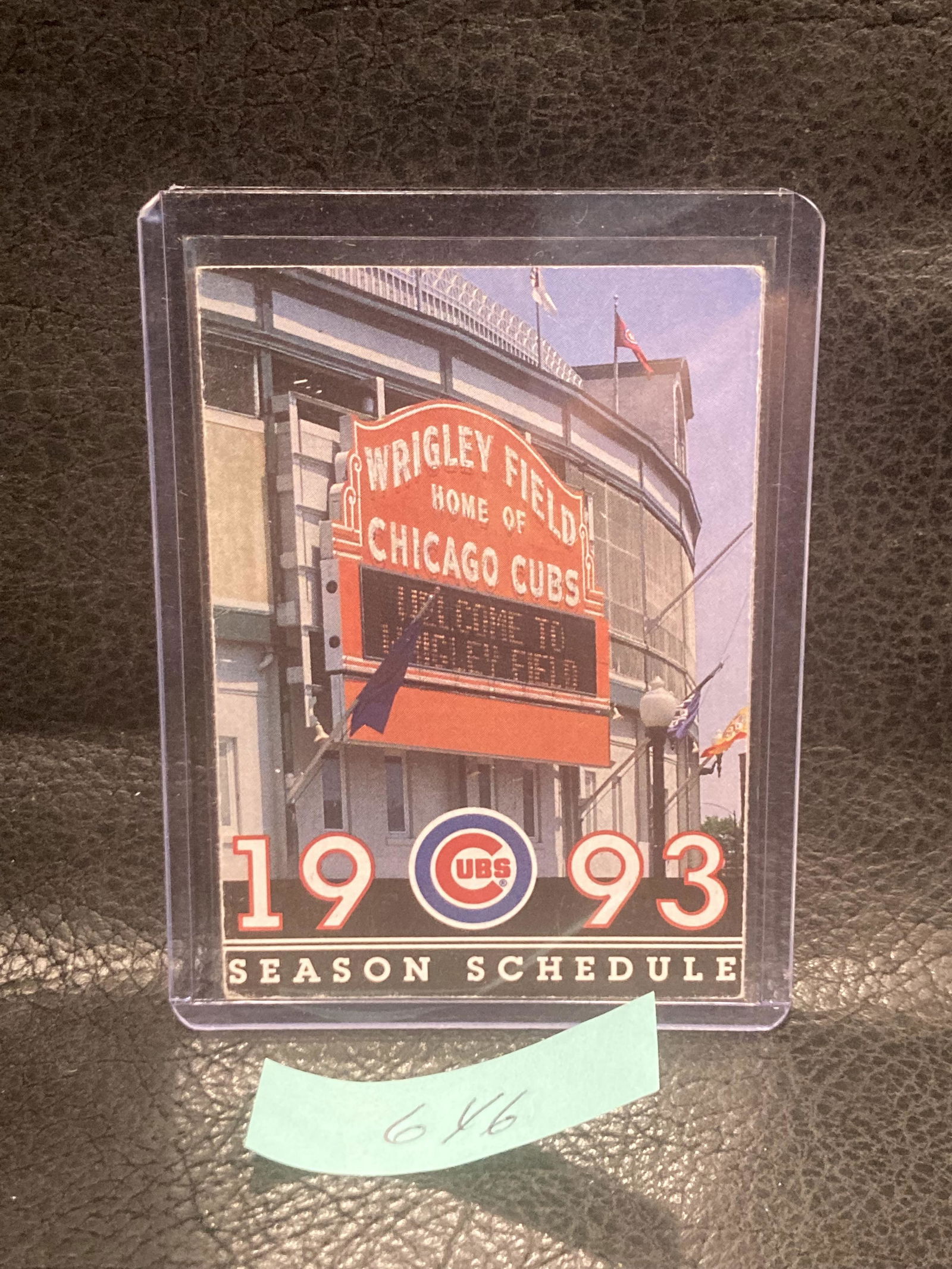 1993 Chicago Cubs Pocket Schedule Wrigley Field Old Style Beer: 1993 Chicago Cubs Pocket Schedule Wrigley Field Old Style Beer