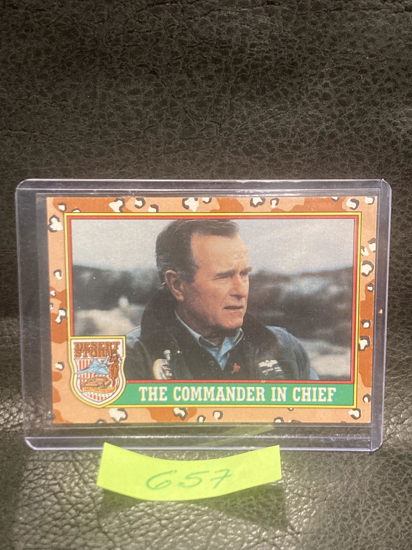 The Commander In Chief 1991 #1 Desert Storm Topps Trading Card (1 of 2)