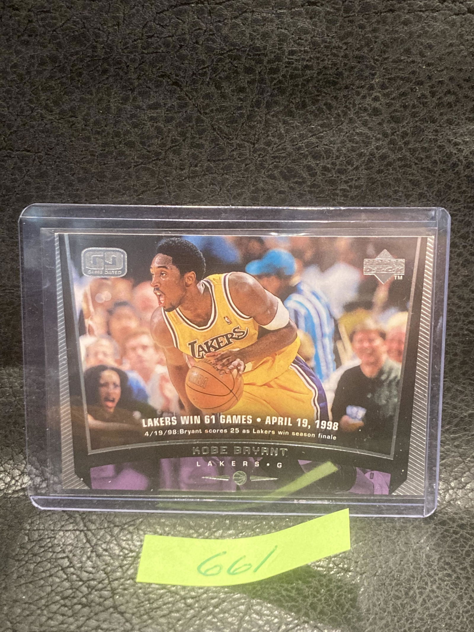 Kobe Bryant 1998-99 Upper Deck Gd Game Dated #75  La Lakers (1 of 2)