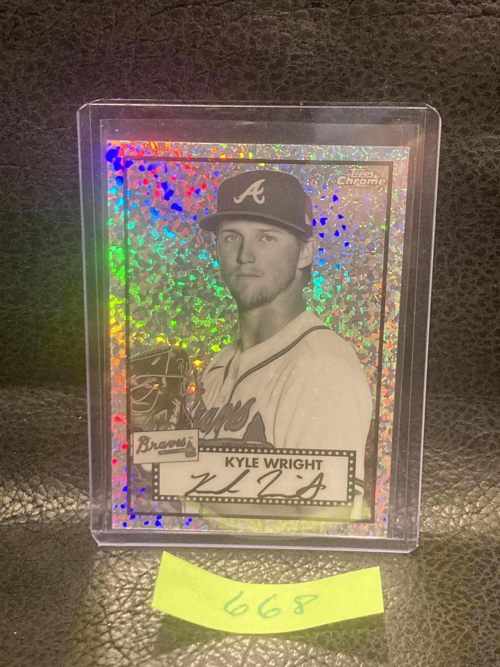 Kyle Wright  2021 Topps Chrome Platinum Black White Mini Diamond Braves (1 of 2)
