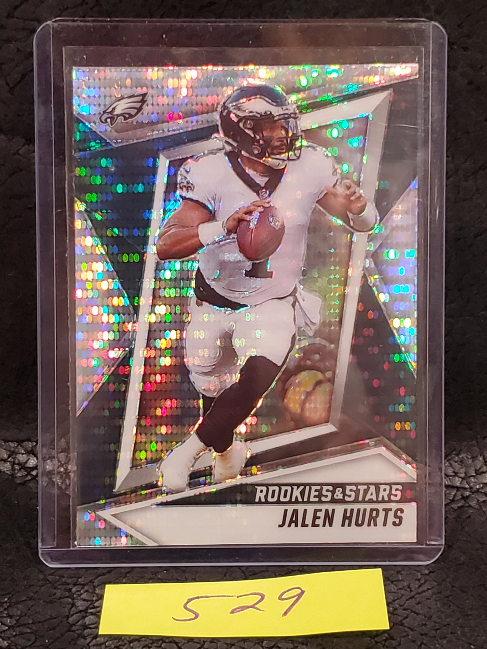 Jalen Hurts 2021 Rookies and Stars Silver Pulsar Philadelphia Eagles #84: Jalen Hurts 2021 Rookies and Stars Silver Pulsar Philadelphia Eagles #84