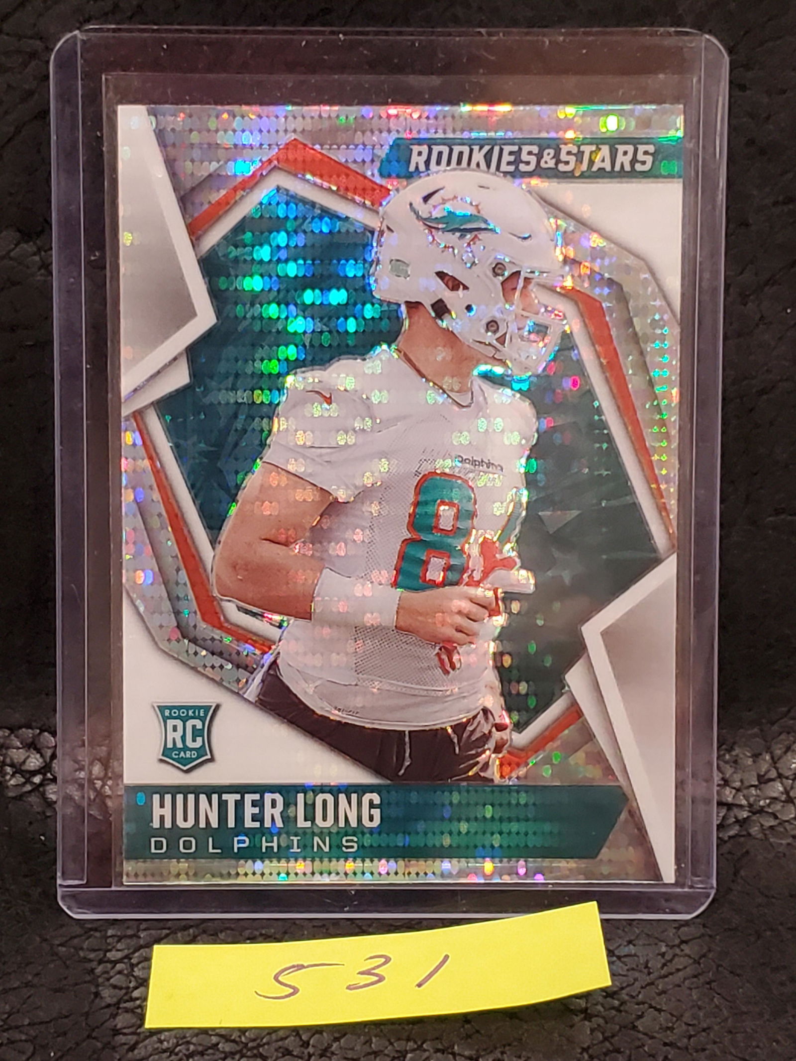Hunter Long 2021 Rookies and Stars Silver Pulsar Rookie Miami Dolphins #165 (1 of 2)
