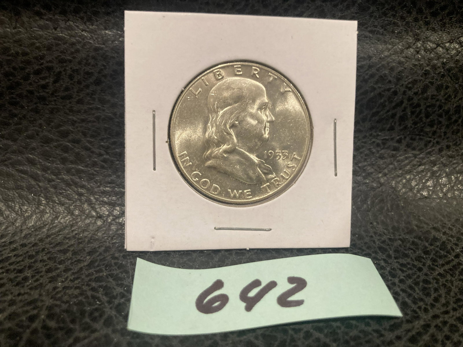 1953 D Franklin Half Dollar Denver Mint 90% Silver US Coin Unc (1 of 2)