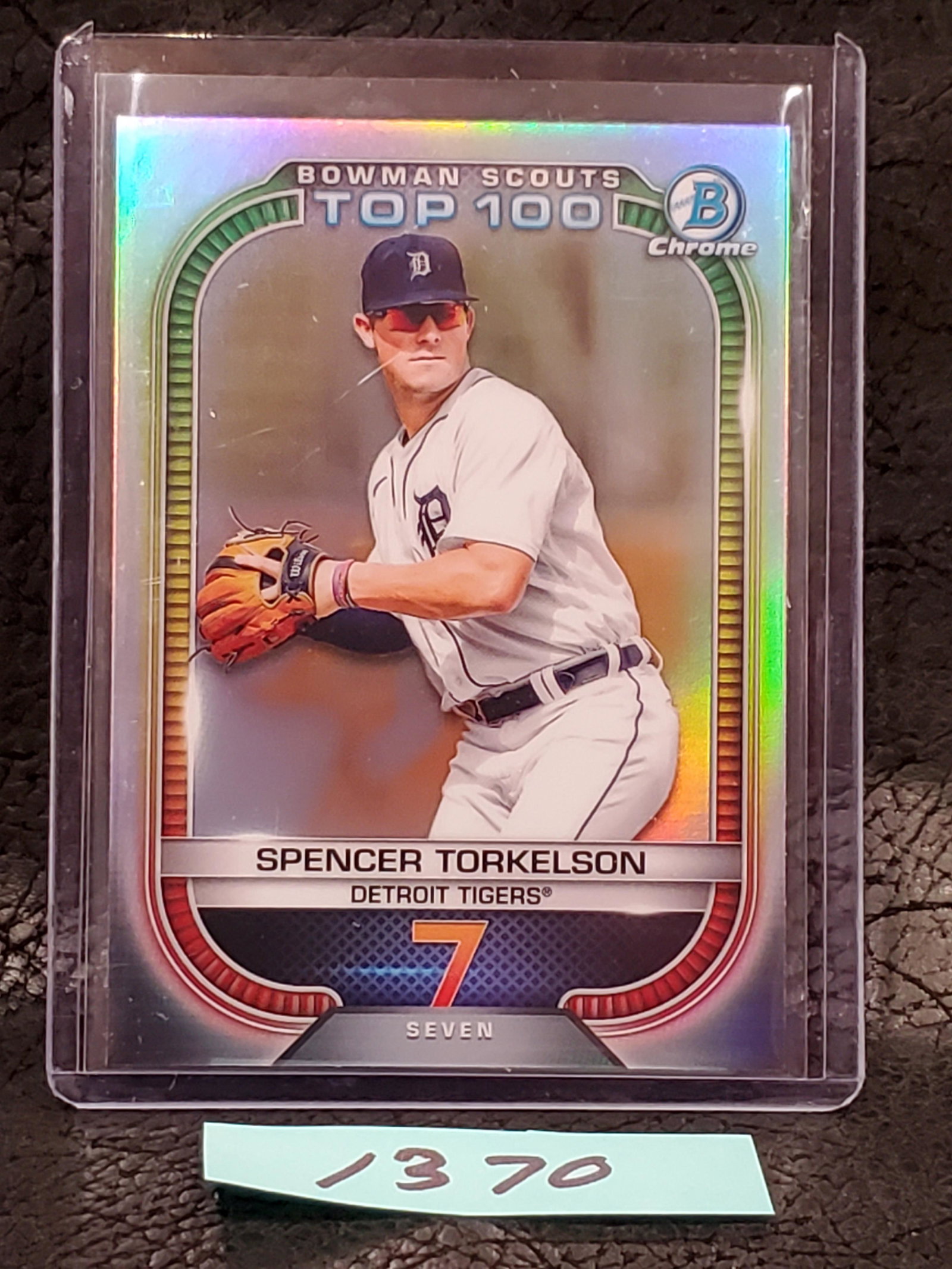 Spencer Torkelson 2021 Bowman Chrome Bowman Scouts Top 100 Refractor Detroit Tigers #BTP-7 (1 of 2)