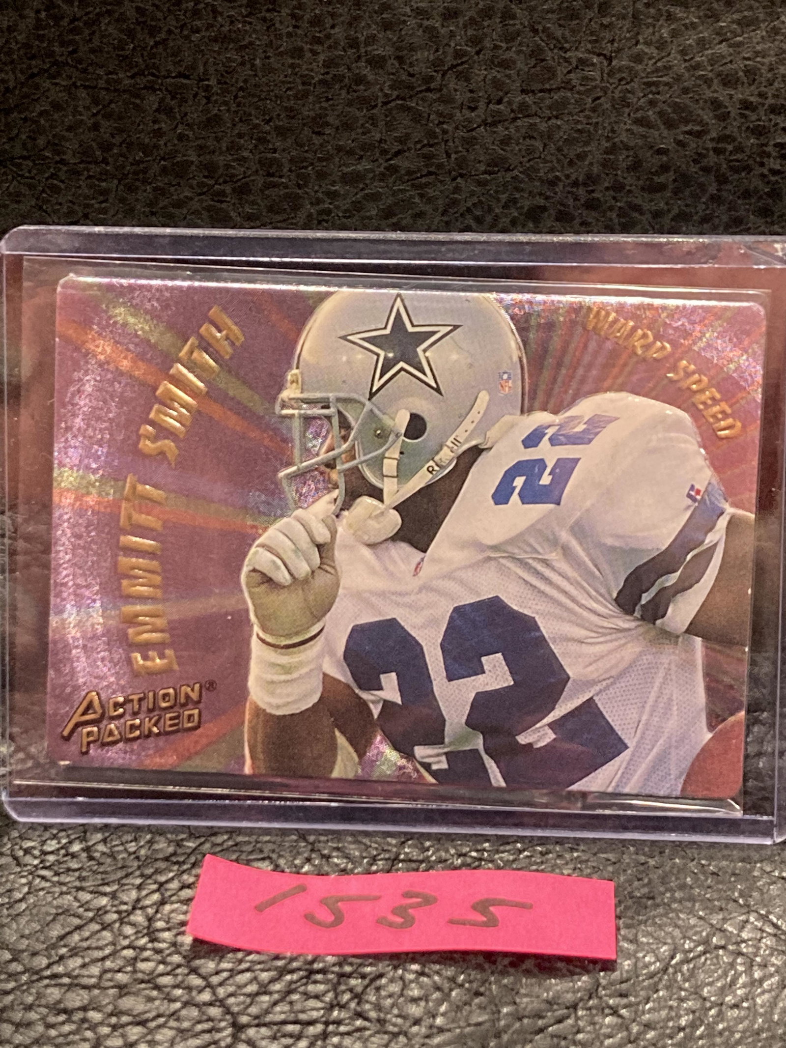 Emmitt Smith 1994 Action Packed Warp Speed Prototype Dallas Cowboys #FB943 (1 of 2)