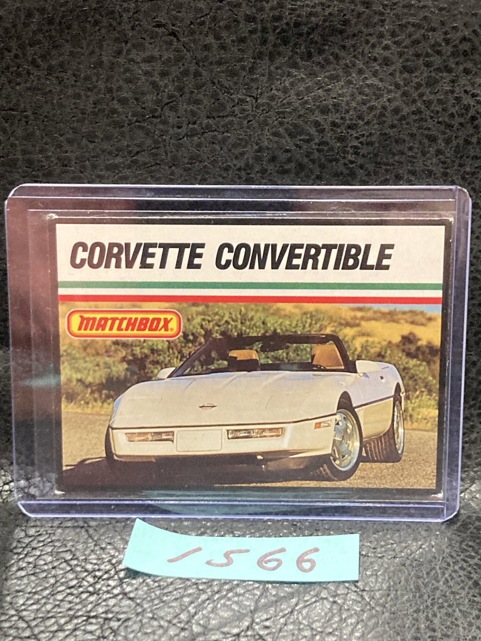 Corvette Convertible 1989 Matchbox Car and Driver Collector Cards #301: Corvette Convertible 1989 Matchbox Car and Driver Collector Cards #301