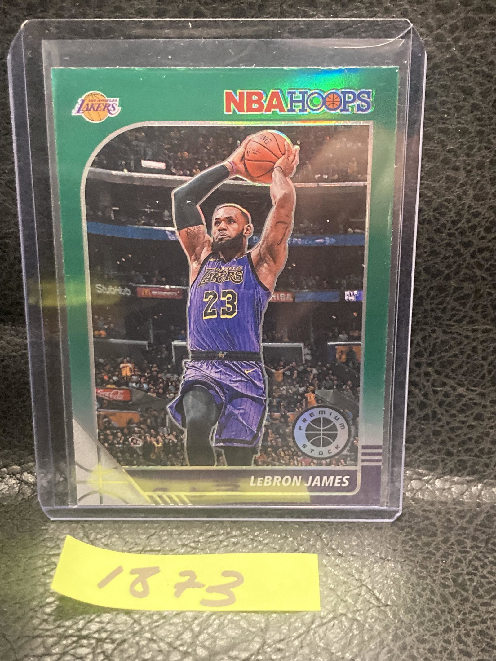 Lebron James 2019-20 Hoops Premium Stock Green Los Angeles Lakers #87 (1 of 2)