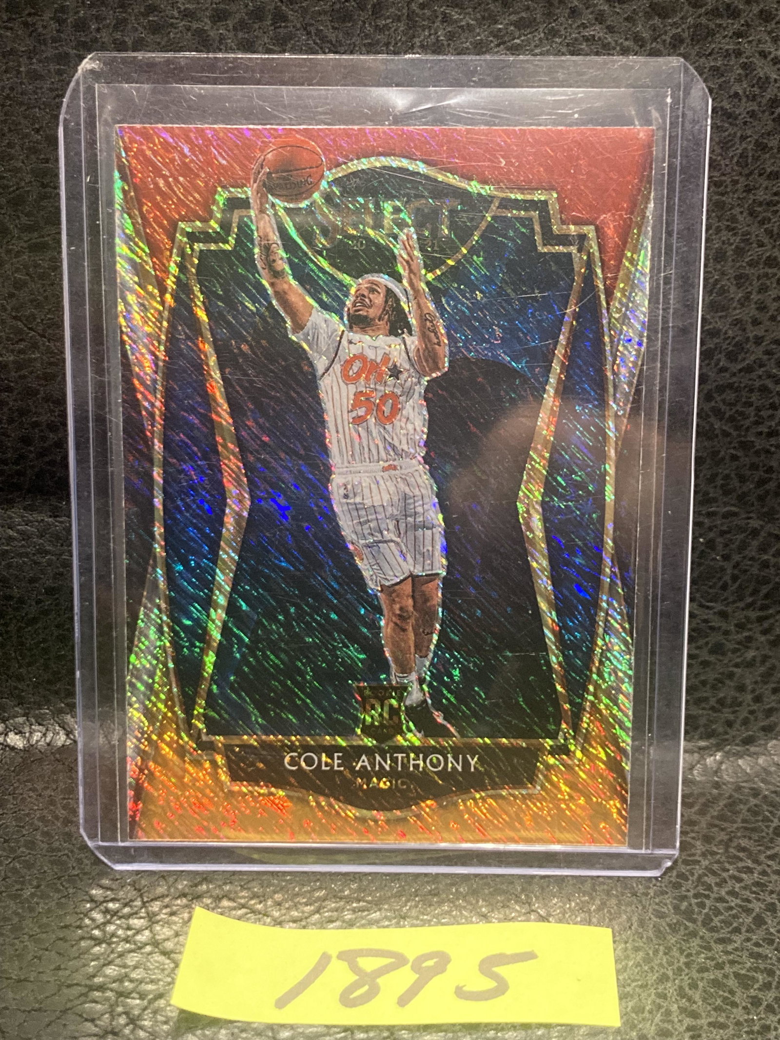 Cole Anthony 2021 Select Red White Orange Shimmer Premier Level Rookie Orlando Magic #177 (1 of 2)
