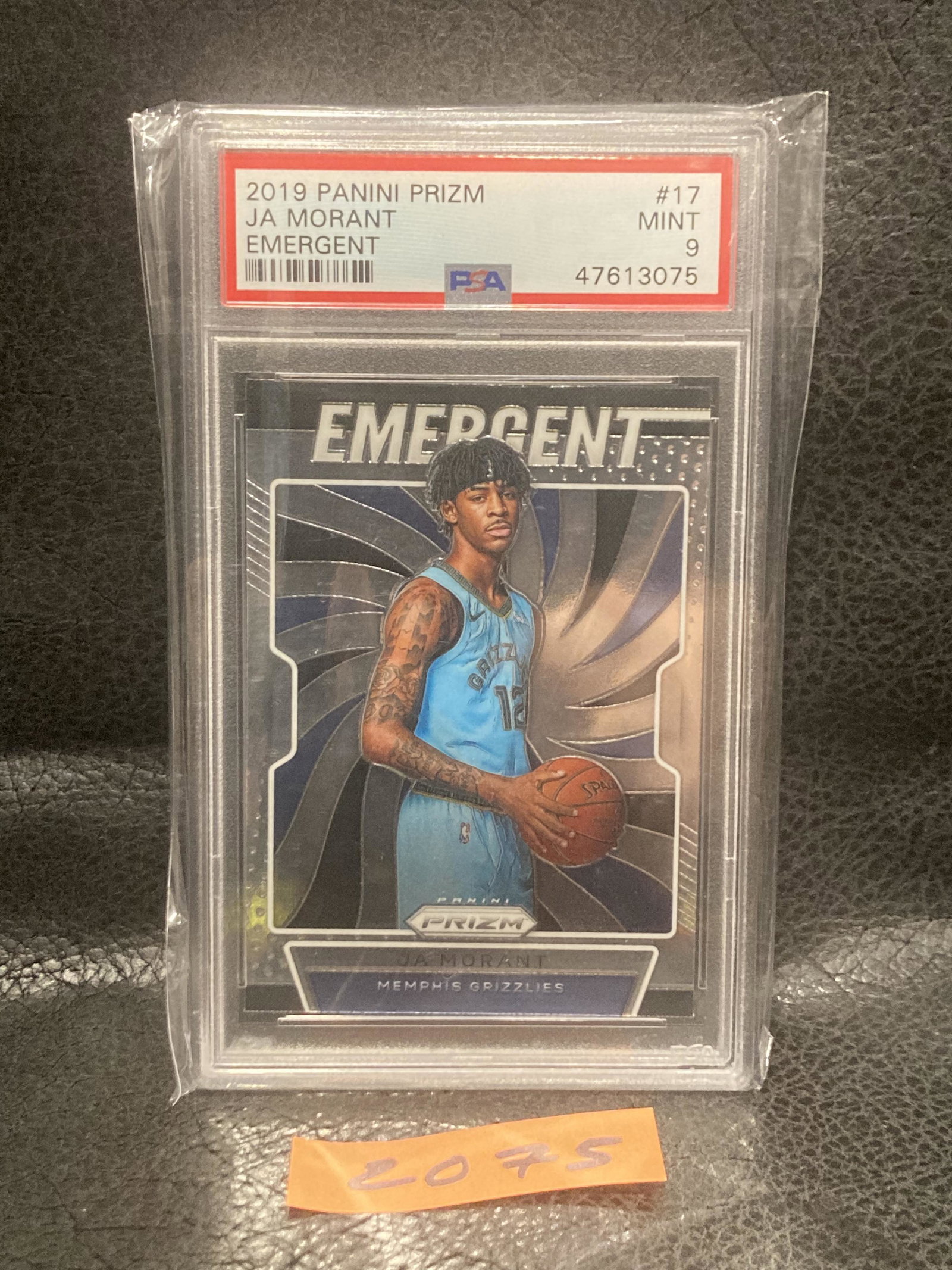 Ja Morant 2019 Prizm Emergent Base Rookie Insert PSA 9 Memphis Grizzlies #17 (1 of 2)