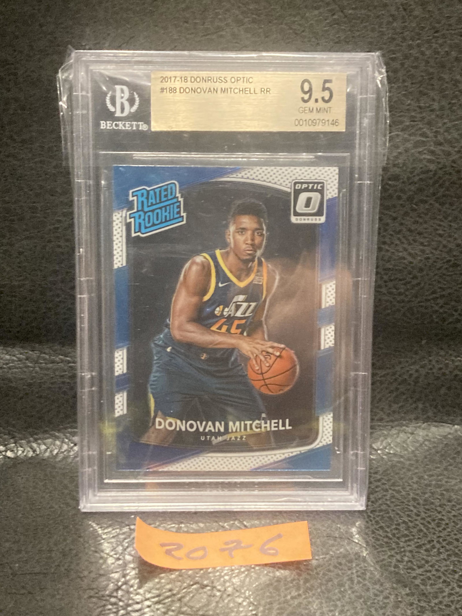 Donovan Mitchell 2017-18 Optic Base Rookie BGS 9.5 Utah Jazz #188 (1 of 2)