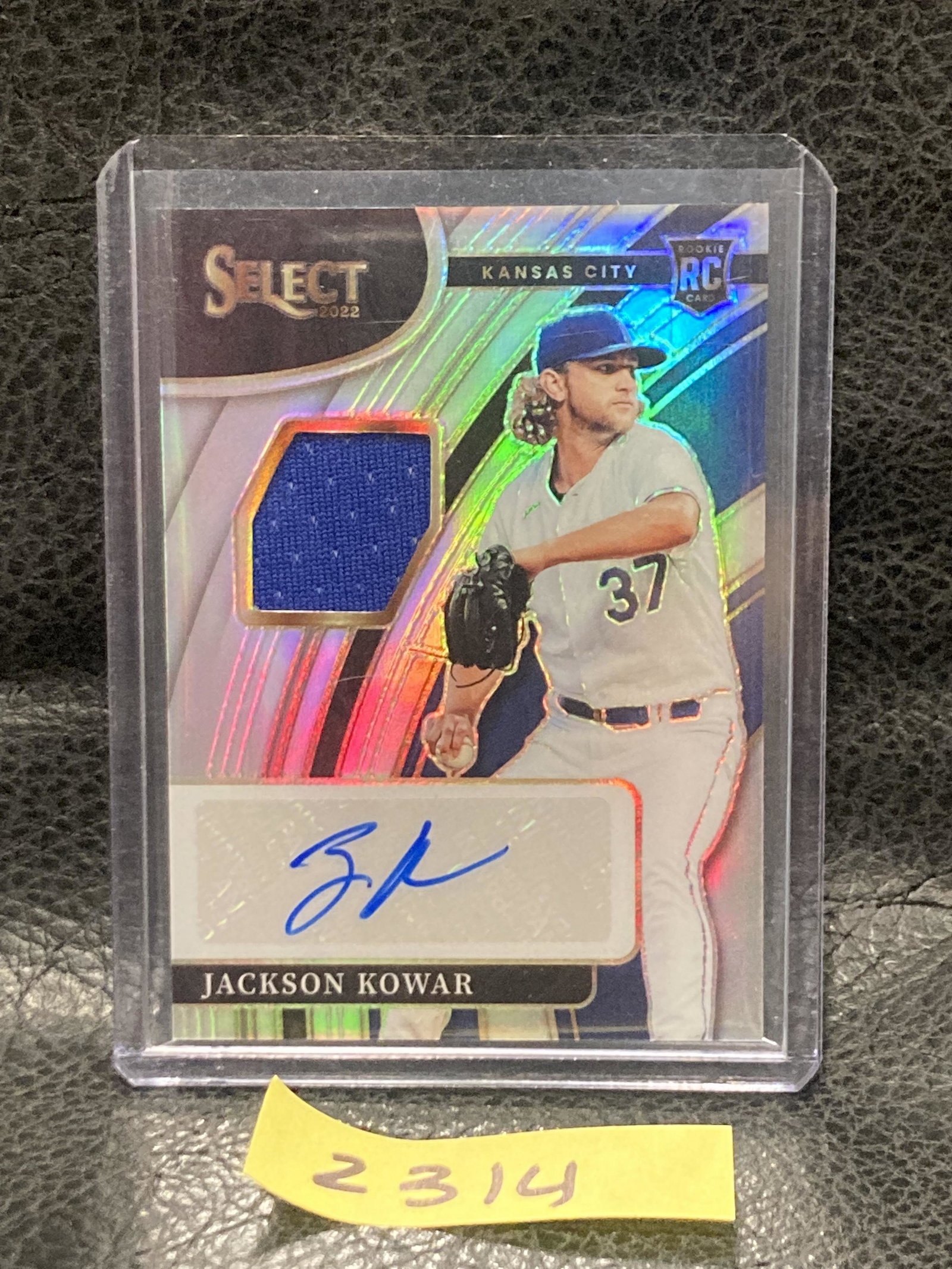 Jackson Kowar 2022 Select Silver Rookie Patch Auto #/99 Kansas City Royals #RJA-JK (1 of 2)