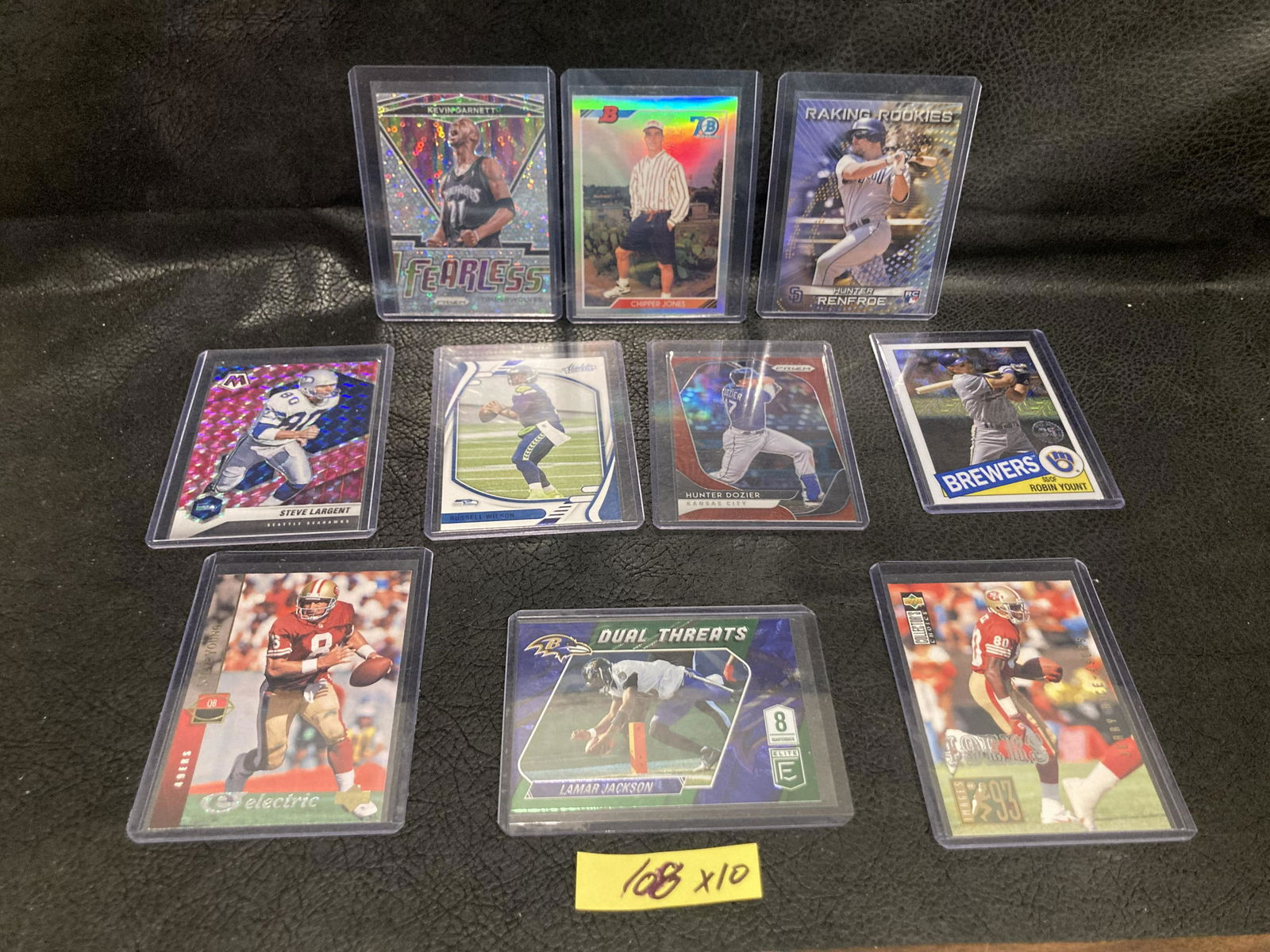 Lot of 10 Mixed Sports Trading Cards Top Loaded (1 of 2)