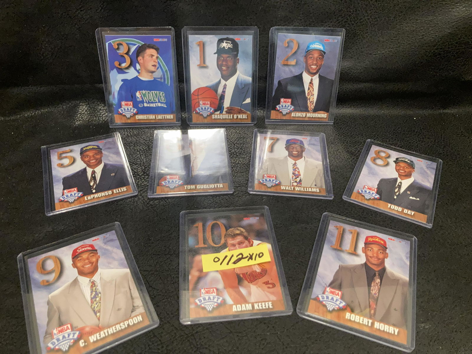 1992-93 Hoops Draft Pick Redemption Rookie Card Set Of 10 W/ Shaquille Oneal Rc (1 of 2)
