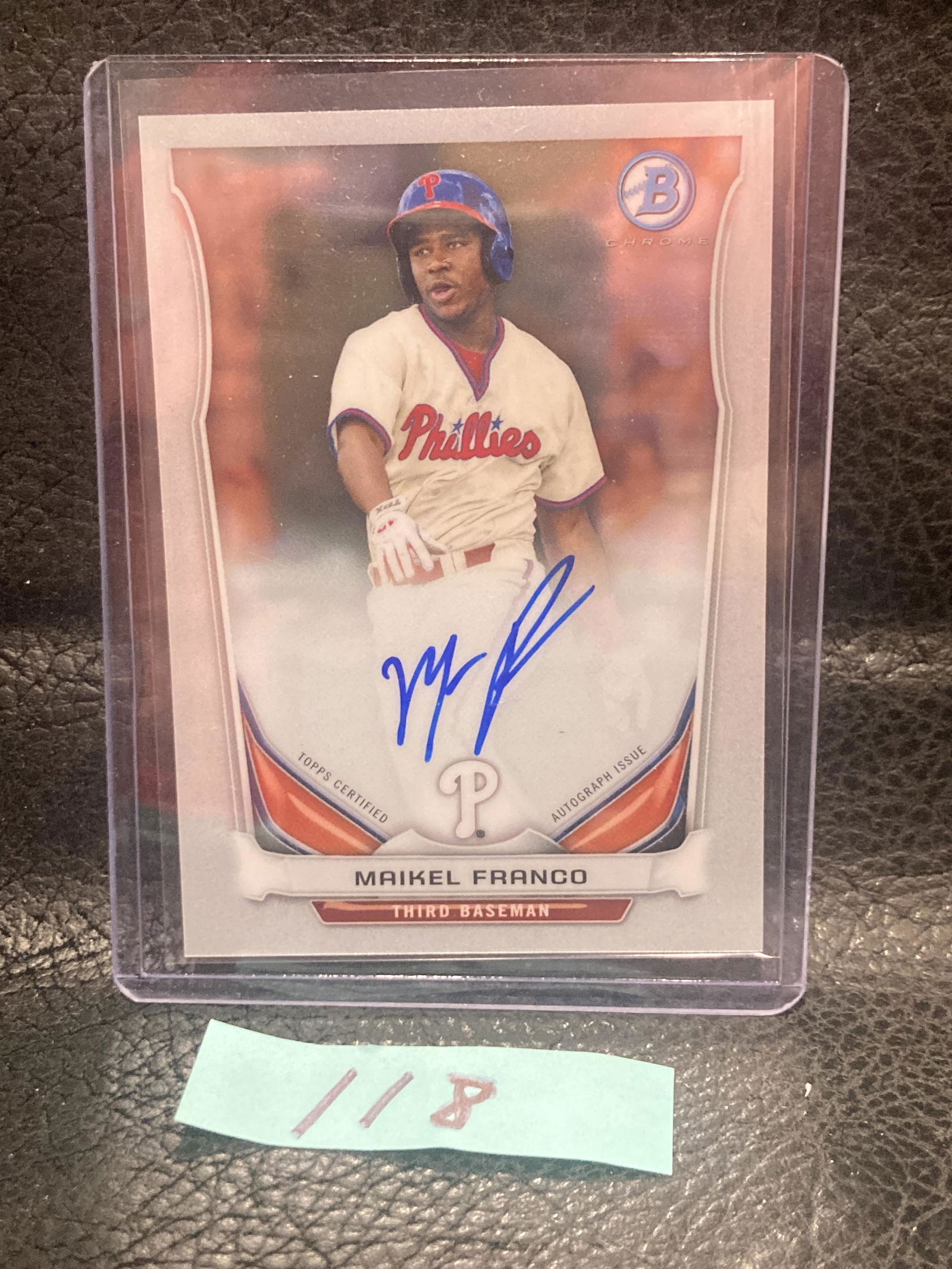 Maikel Franco 2014 Bowman Chrome #BCAP-MF AUTO RC Philly (1 of 2)