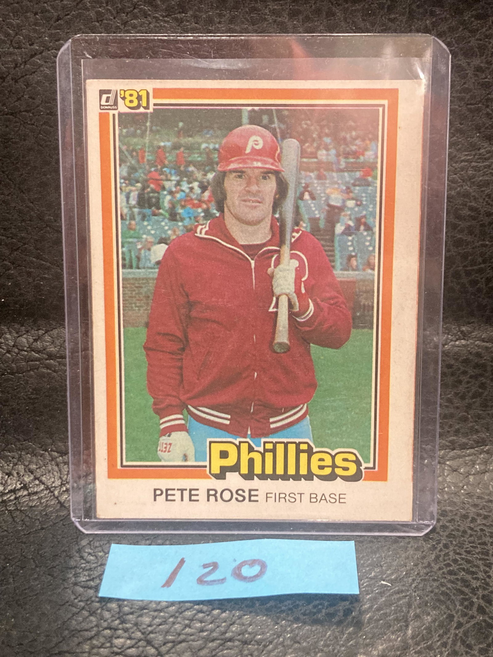 Pete Rose 1981 Donruss Baseball Card 131 Philadelphia Phillies All Time Hit King (1 of 2)