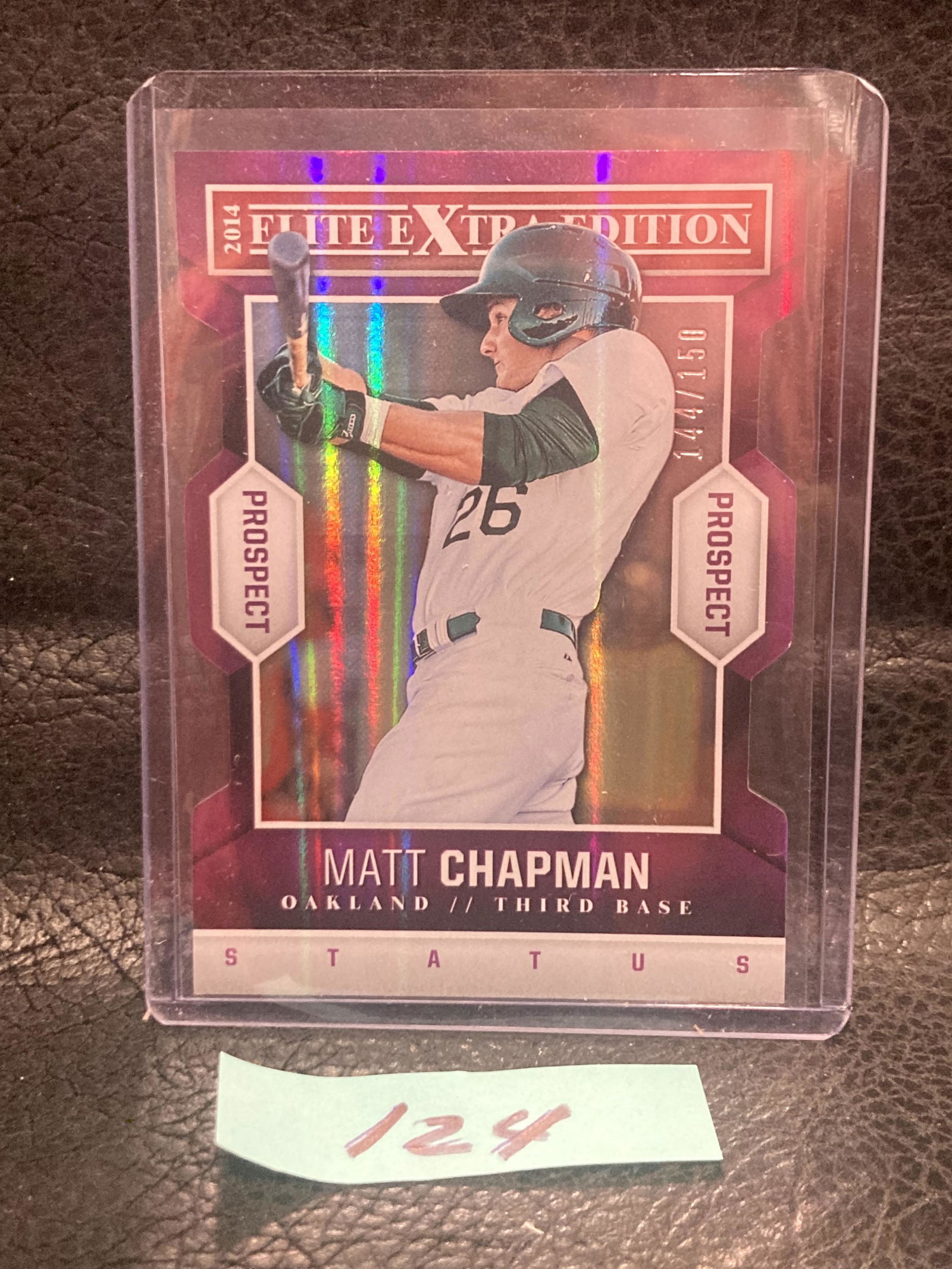 Matt Chapman 2014 Elite Extra Edition Prospects Status Purple Die-Cuts /150 #25 (1 of 2)