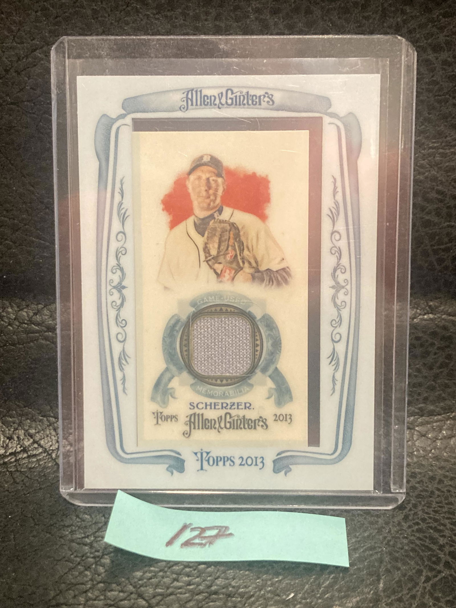 Max Scherzer 2013 Topps Allen Ginters Framed Mini Relics #AGR-MSZ (1 of 2)