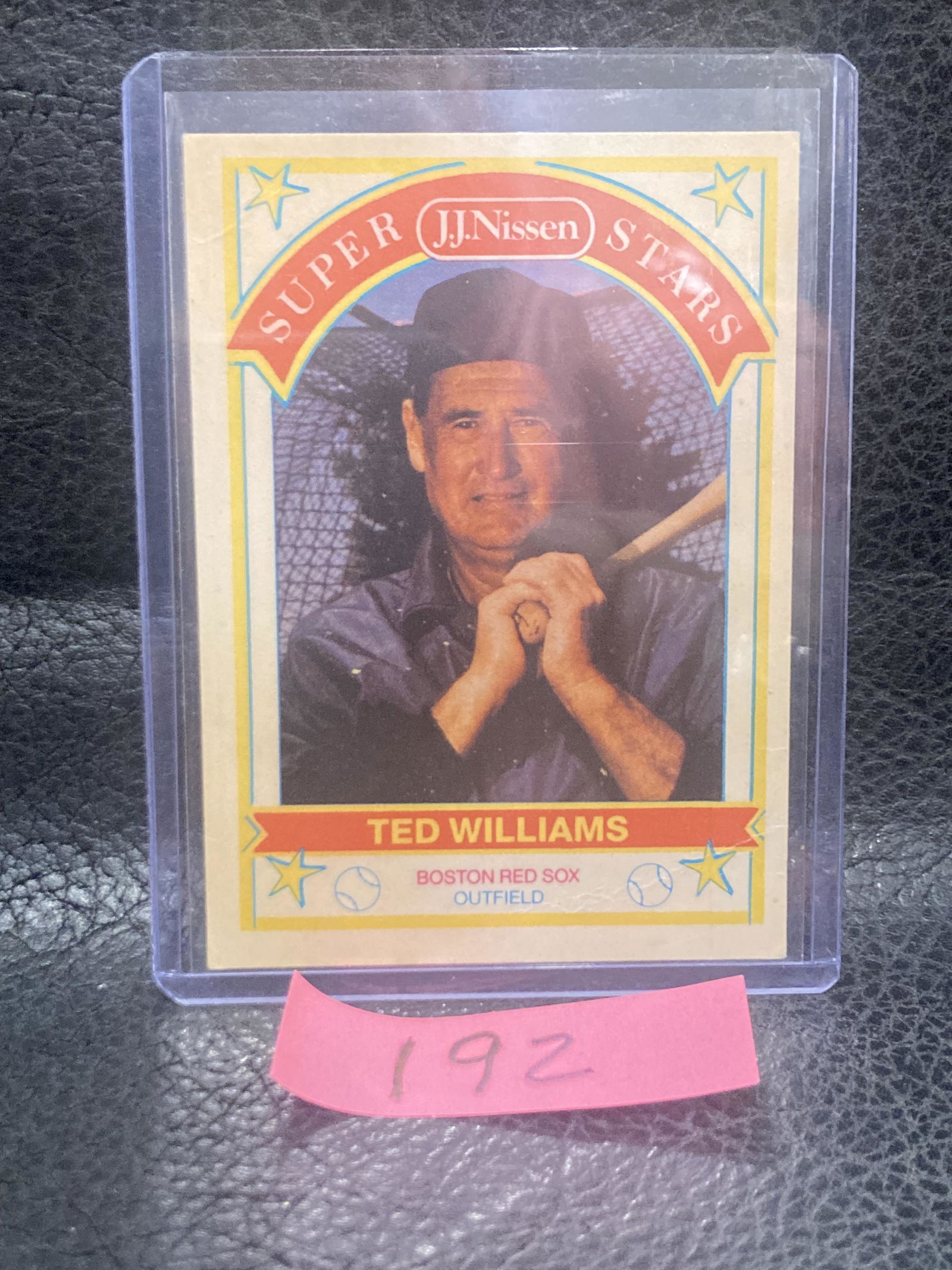 Ted Williams 1989 JJ Nissen Super Stars Food Issue Boston Red Sox #20 HOF (1 of 2)