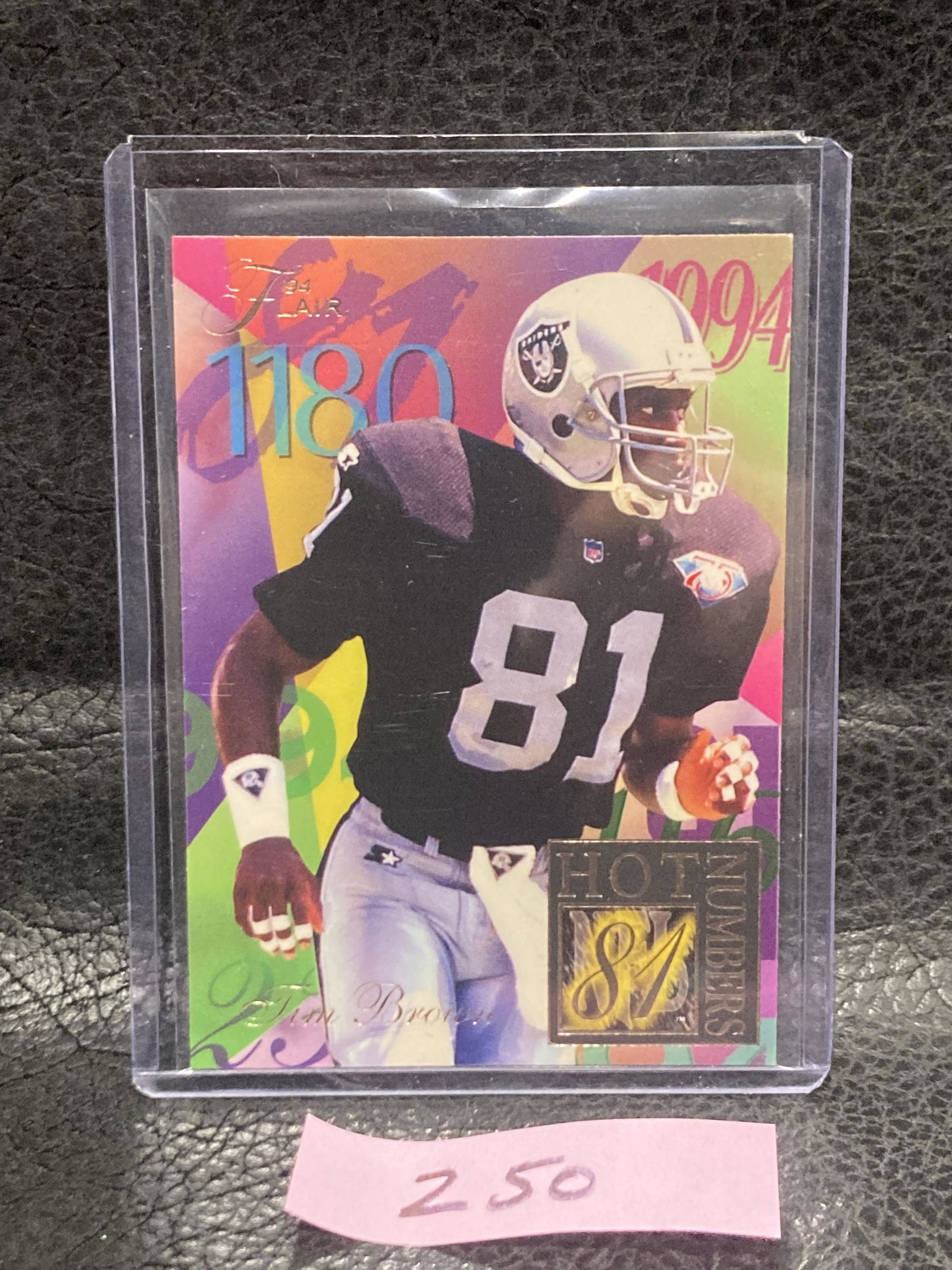Tim Brown 1994 Flair Hot Numbers Los Angeles Raiders Card #3 (1 of 2)
